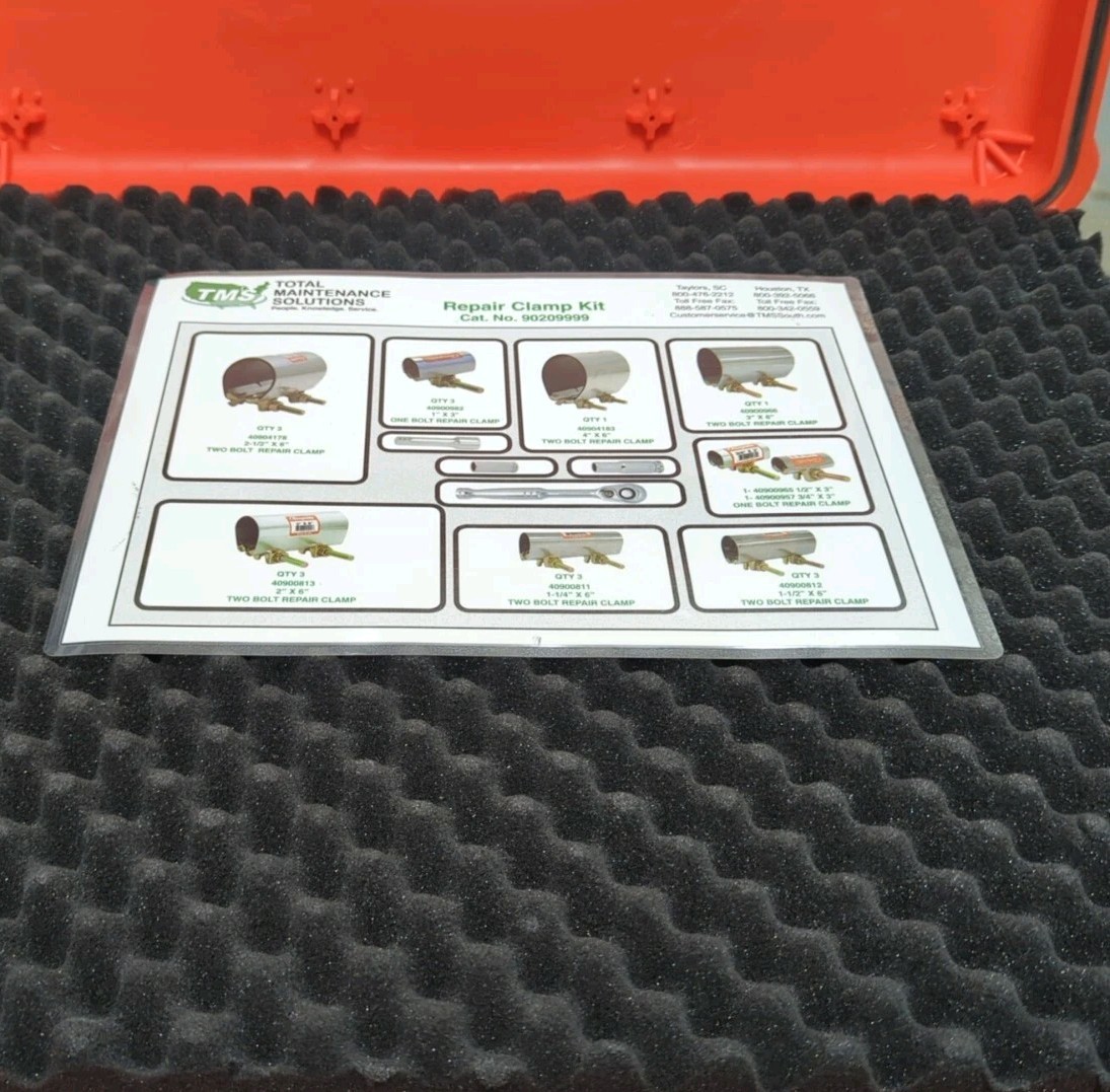 New Total Maintenance Solutions TMS Fire Suppression leak Clamp kit Clampette