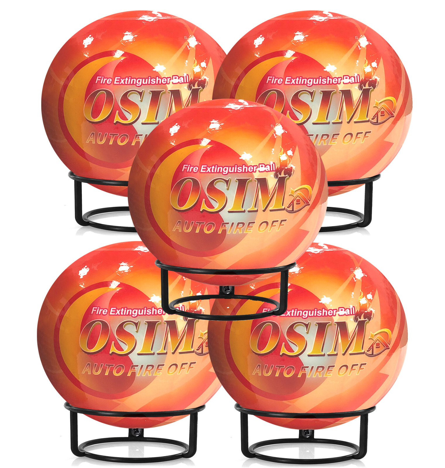 5 PCS Automatic Portable Fire Ball Extinguisher with Mounting Bracket US Stock