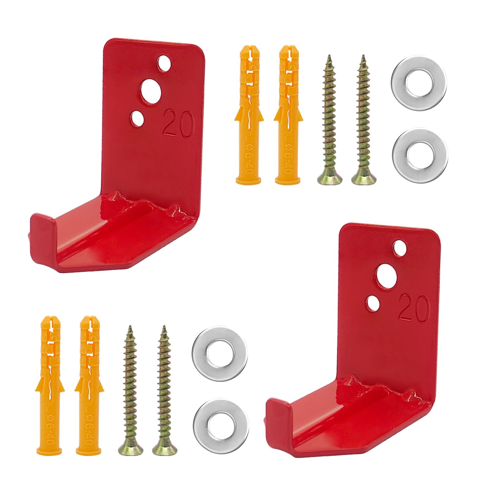 2 PCS Universal Fire Extinguisher Bracket Wall Mount Heavy Duty Hanger Hooks