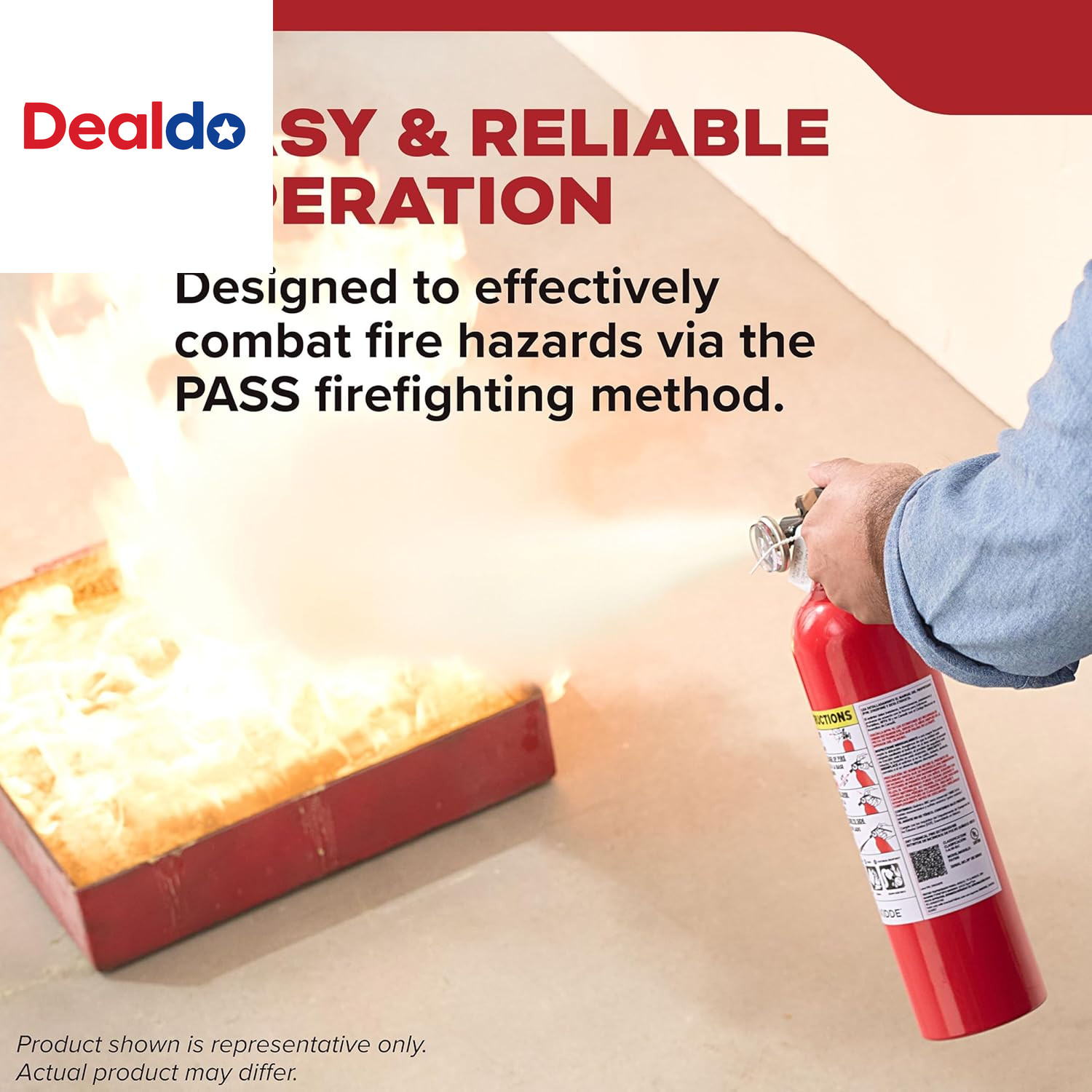 Basic Fire Extinguisher for Home, Office, Residential, Single-Use, 5BC