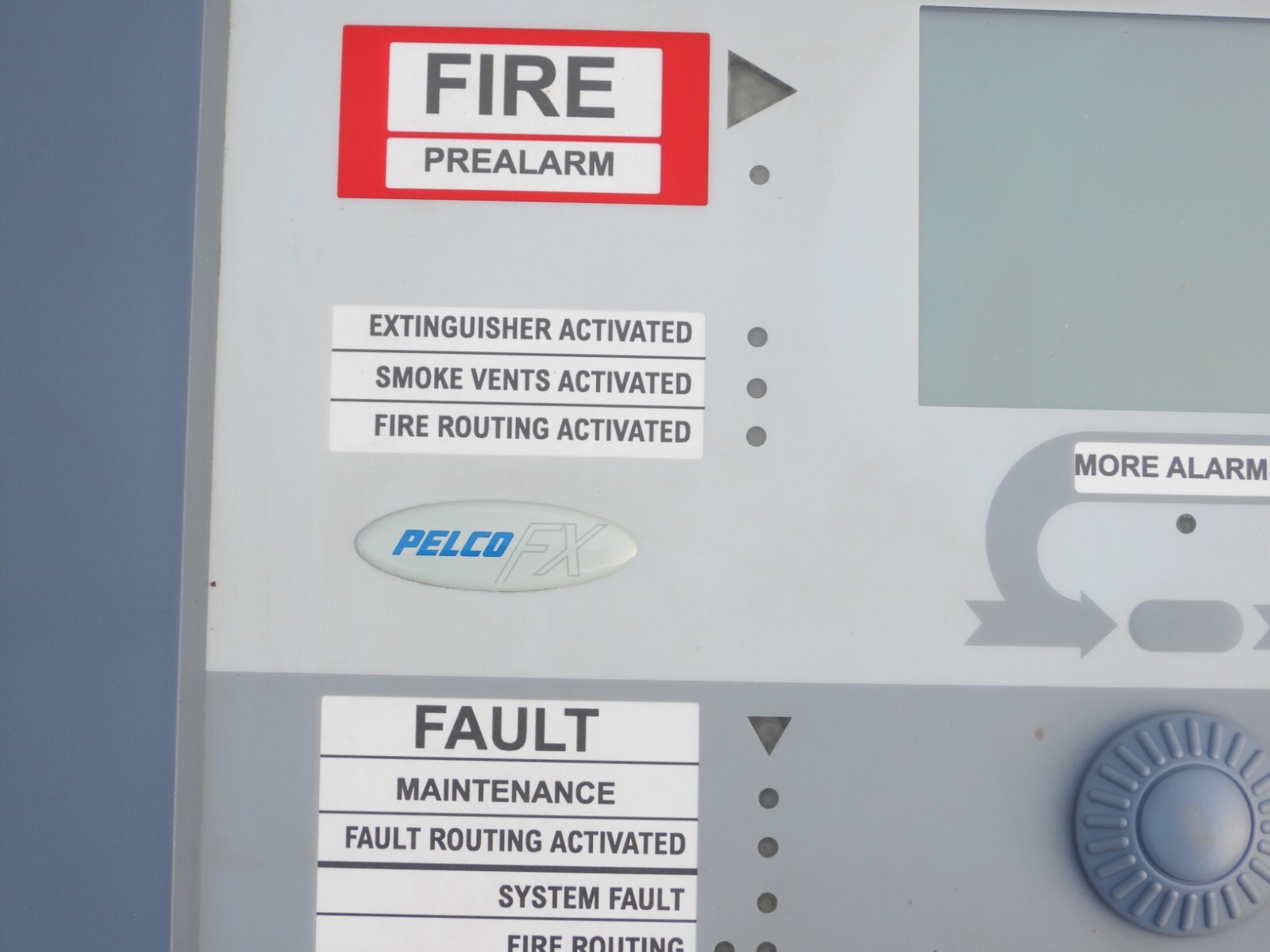 NOS NEW PELCO FX FIRE PREALARM DETECTION EXTINGUISHER SS3654 SYSTEM PANEL