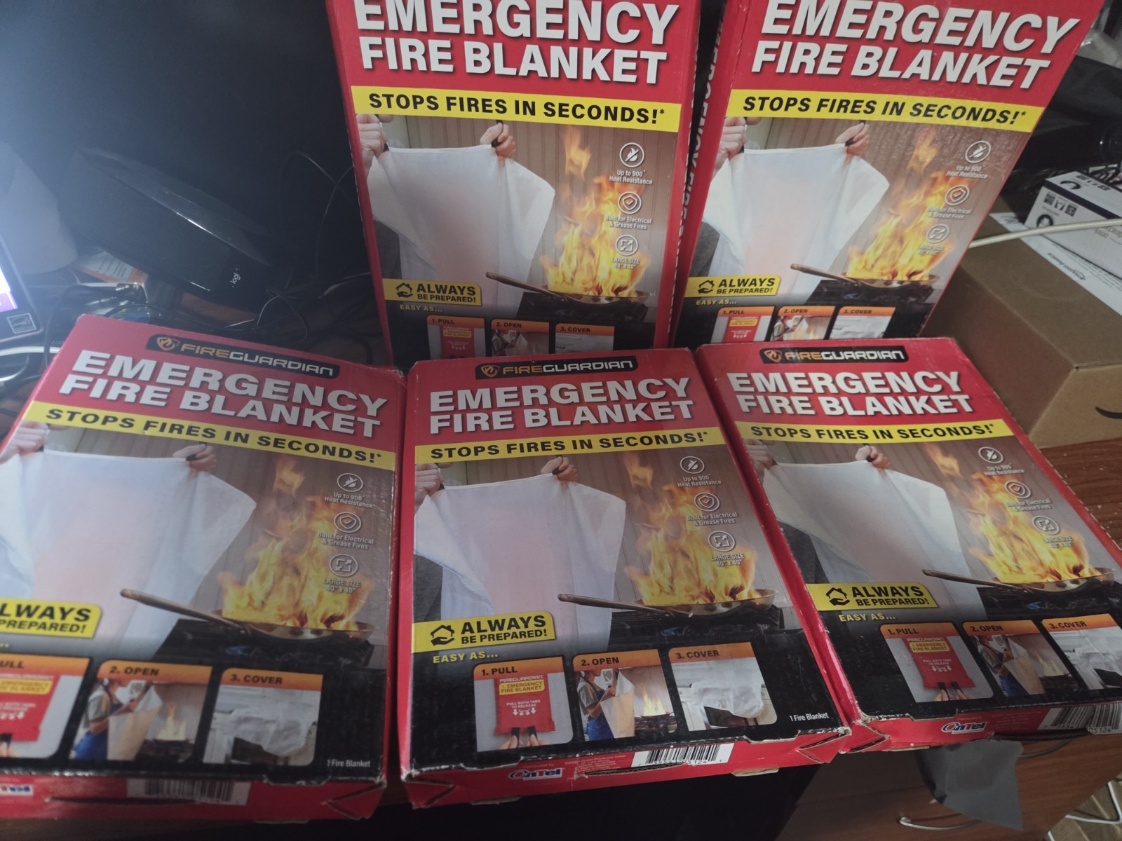 Emergency Fire Blanket . 5 Boxes Deal