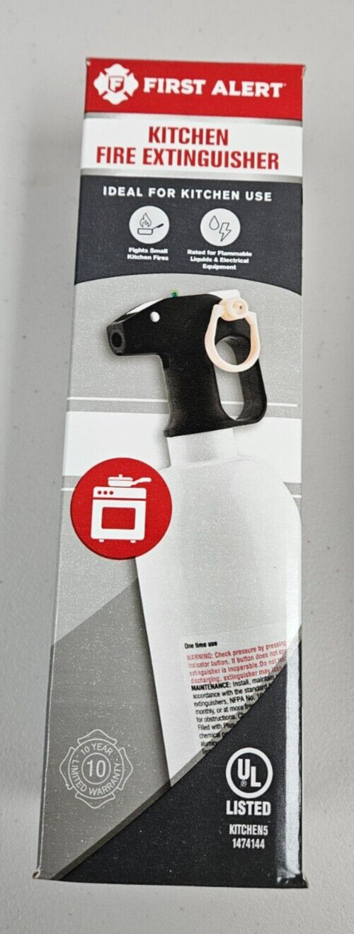 First Alert Kitchen Fire Extinguisher 1474144 Kitchen5 5-B:C Liquids Electrical