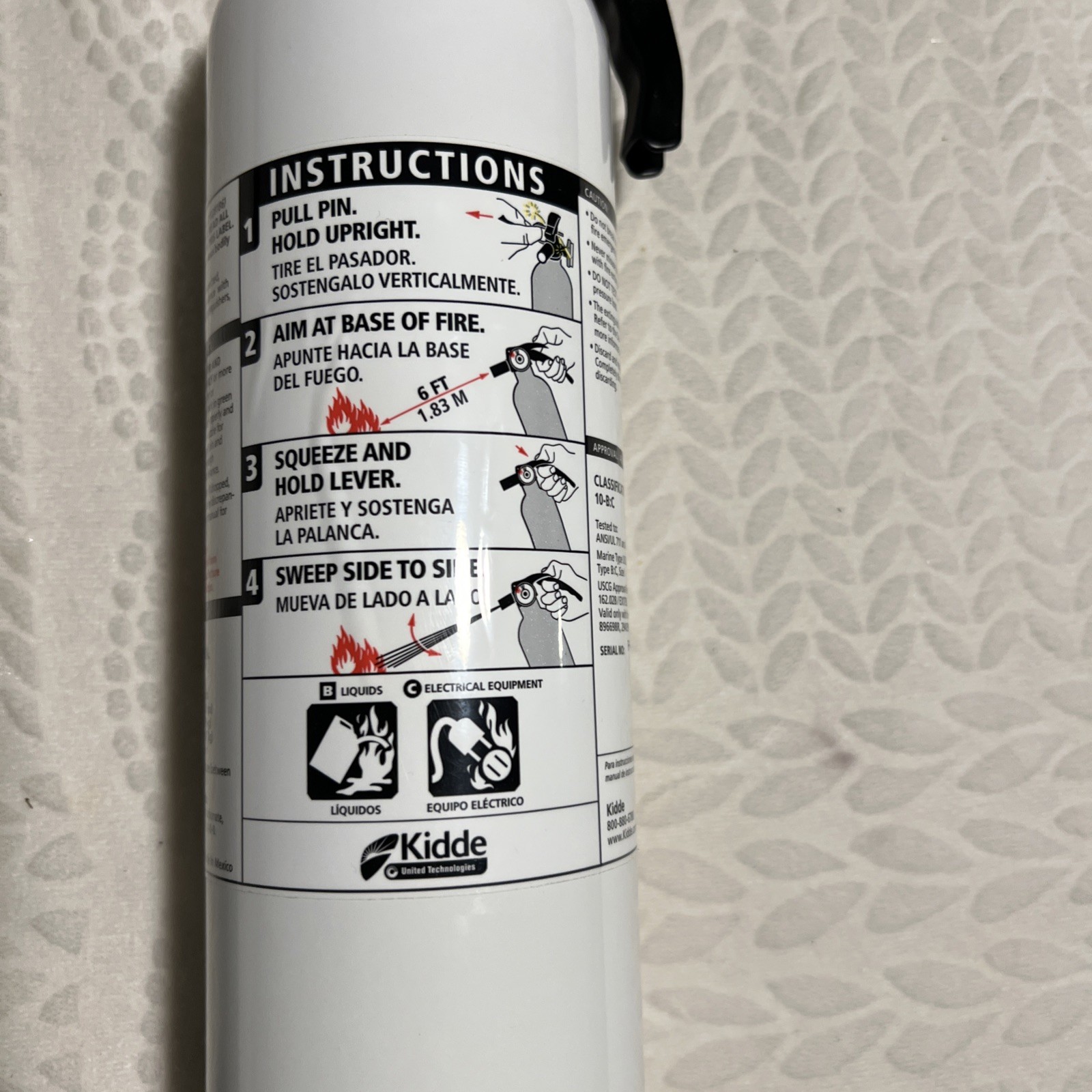 Kidde Mariner 10 10BC Fire Extinguisher- OEM 561887