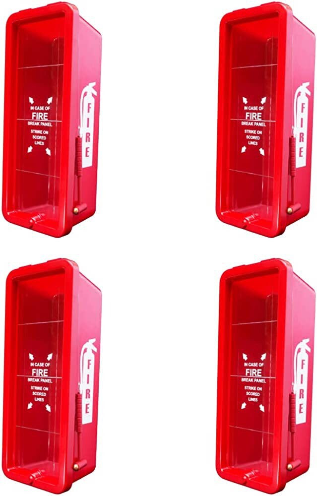 🎯 (4 PACK) 5 LB RED FIRE EXTINGUISHER CABINET INDOOR/OUTDOOR “FREE SHIPPING”