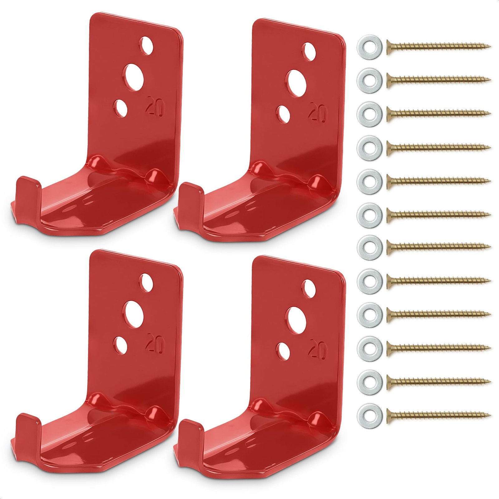 Fire Extinguisher Wall Mount Bracket Set 4 Pack Heavy Duty Hook Holder Kit