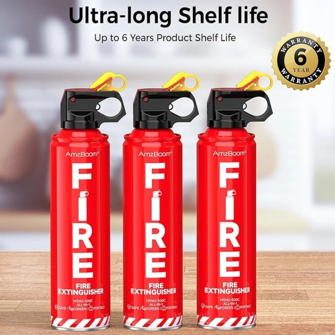 4-in-1 Fire Extinguisher with Mount for Home Car Kitchen Multi-Purpose Safety