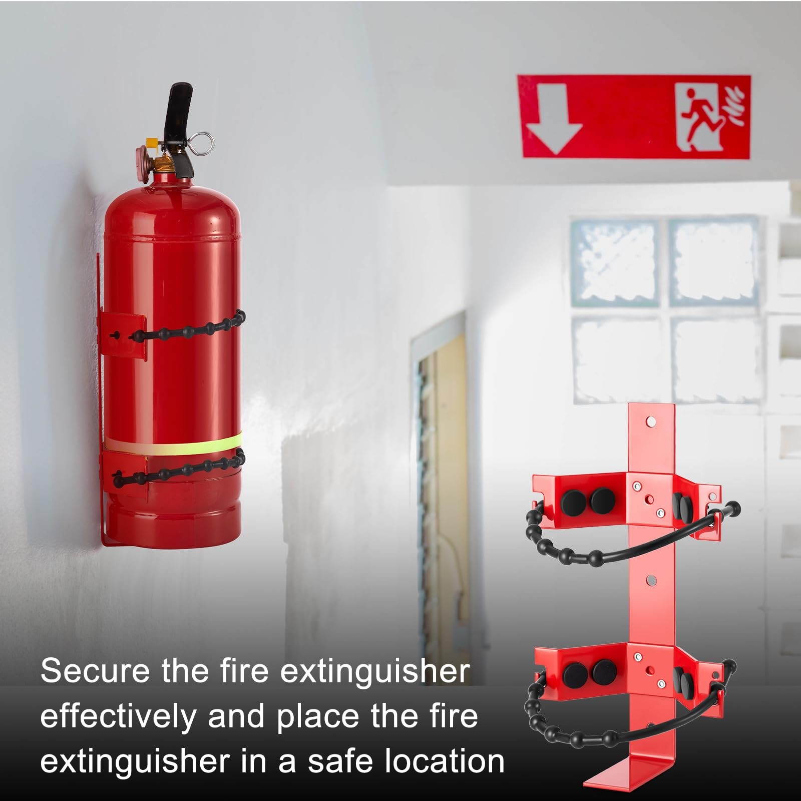 2 Pcs Fire Extinguisher Mounting Bracket Heavy Duty Extinguisher Holder Metal…