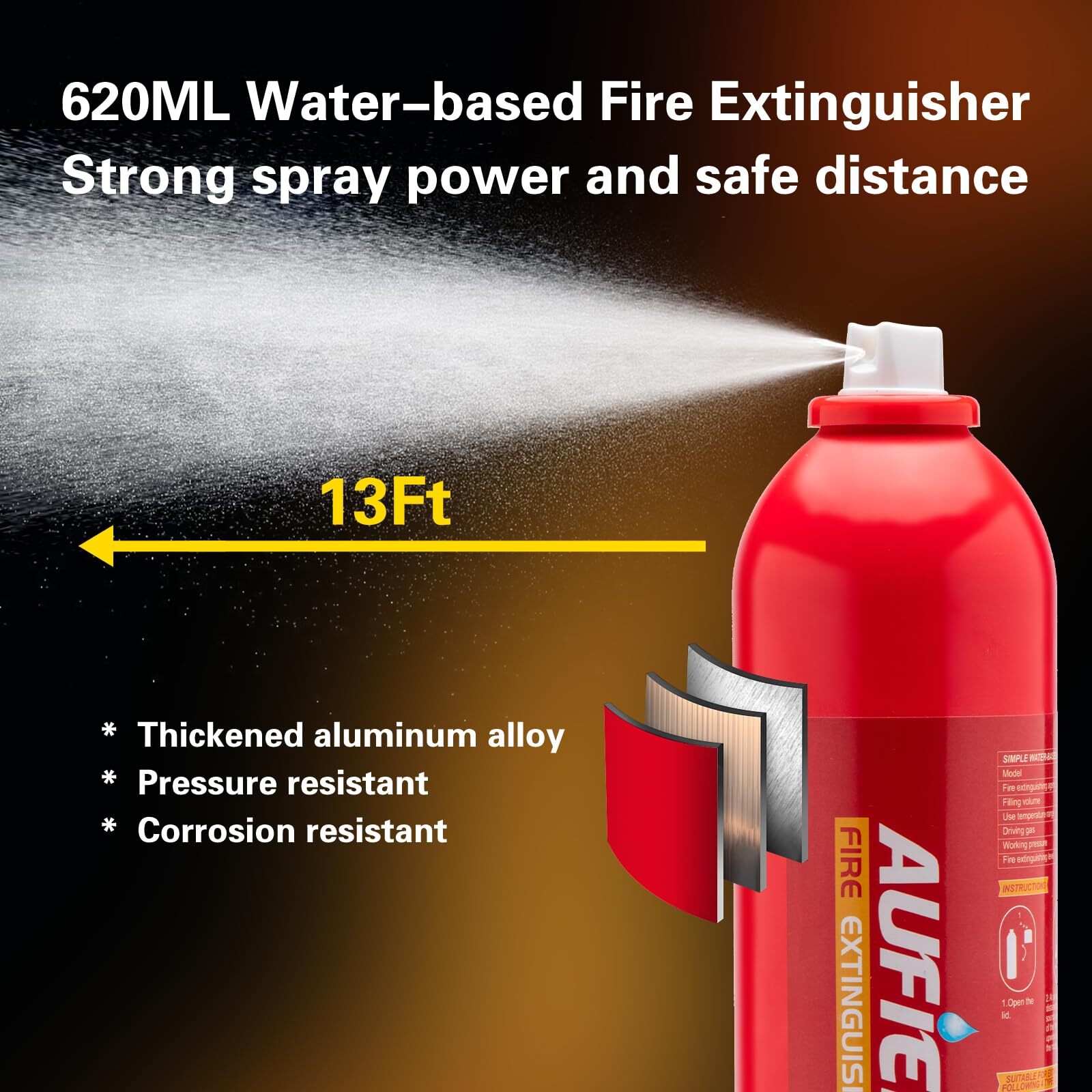 Aufien Fire Extinguisher for Home, Non-Toxic Fire Extinguishers for Vehicle,Kitc
