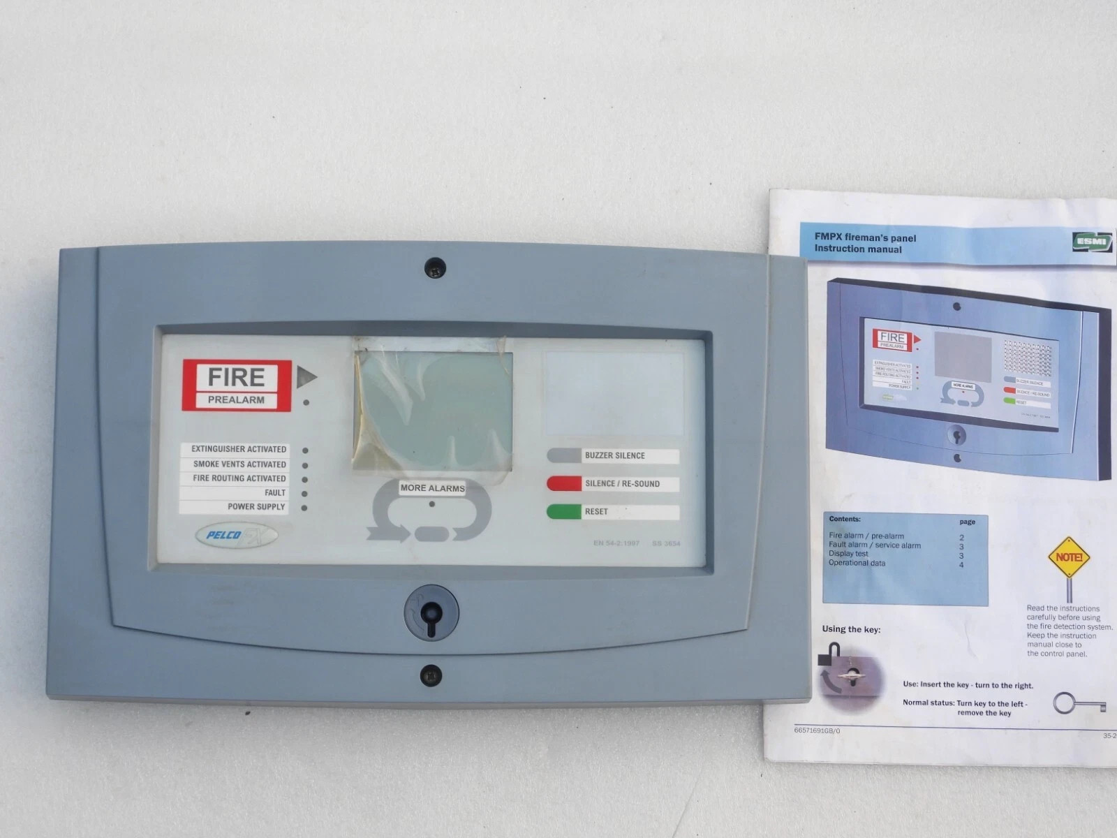 NOS NEW PELCO FX FIRE PREALARM DETECTION EXTINGUISHER SS3654 SYSTEM PANEL