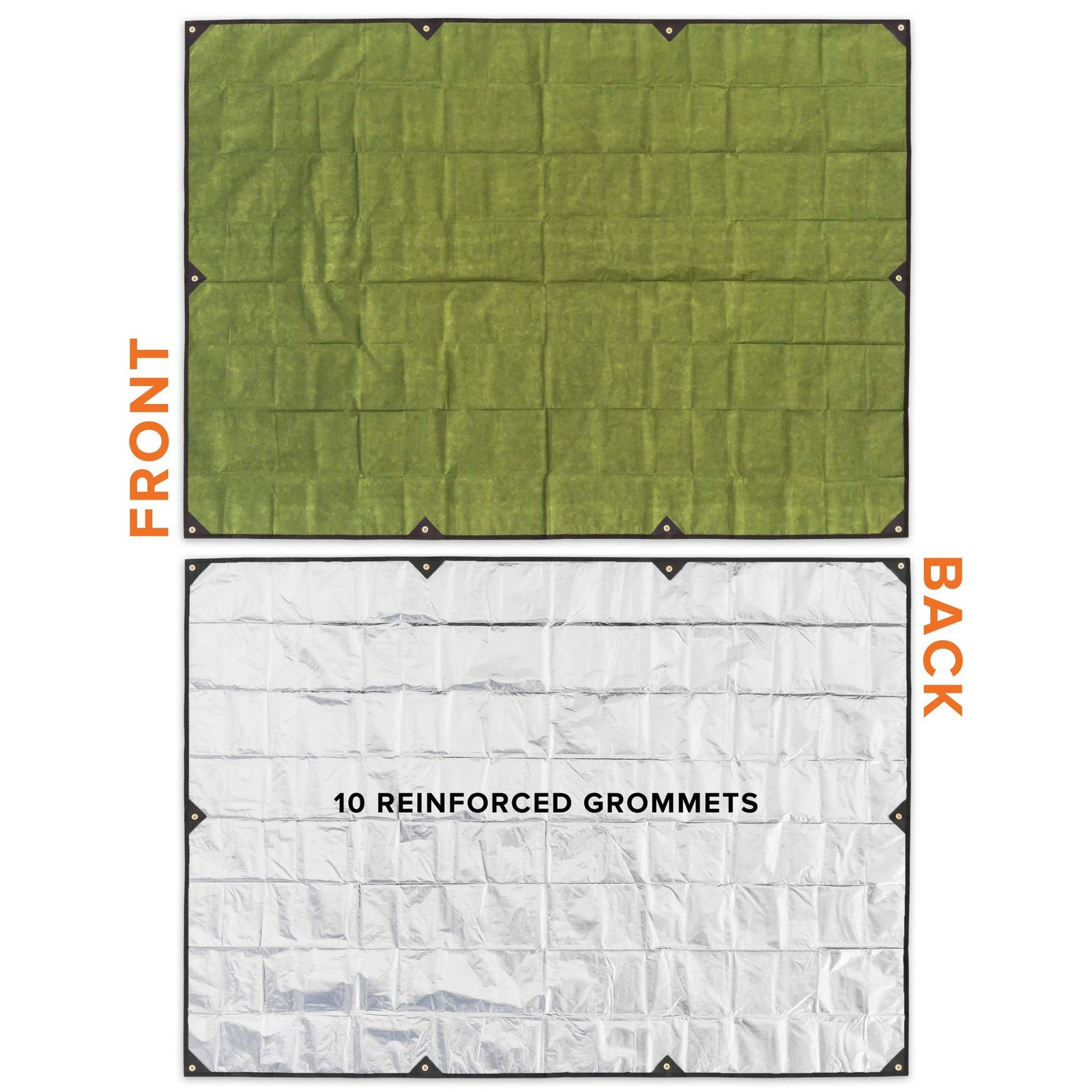 Xl Heavy Duty Survival Blanket “ Insulated Reflective Thermal Camping Tarp 8.5 F