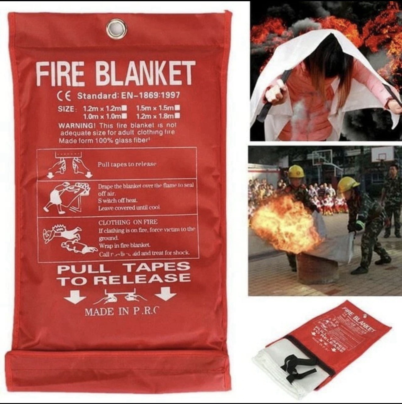 Fire Blanket 3-Pack
