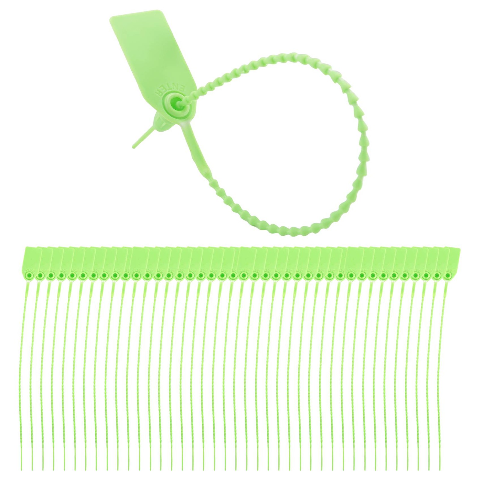 100 Plastic Tamper Seals, Numbered Zip Ties Tags,Disposable Self Locking7186