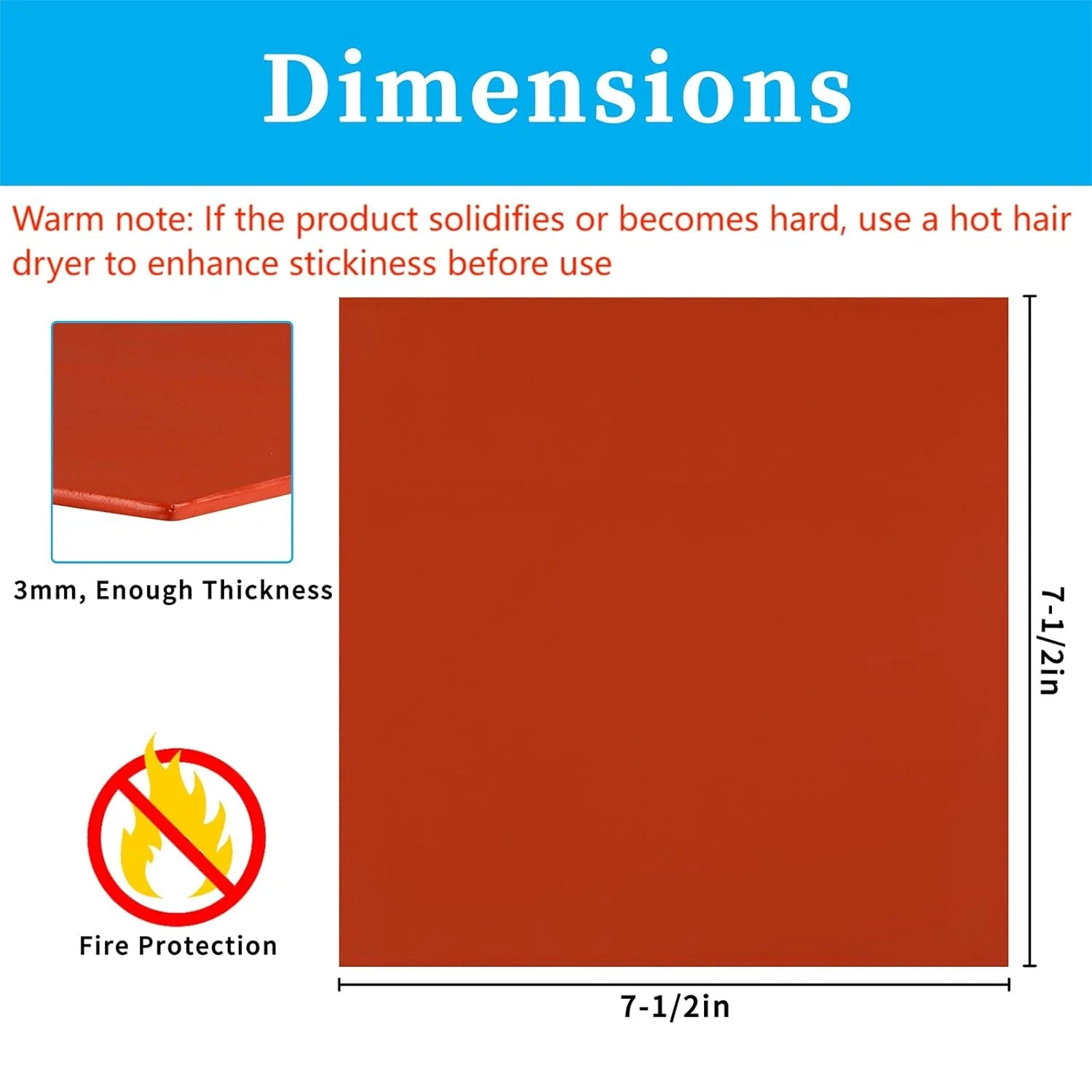Fire Barrier Putty Pads 7.5″, Moldable Electrical Box Seal