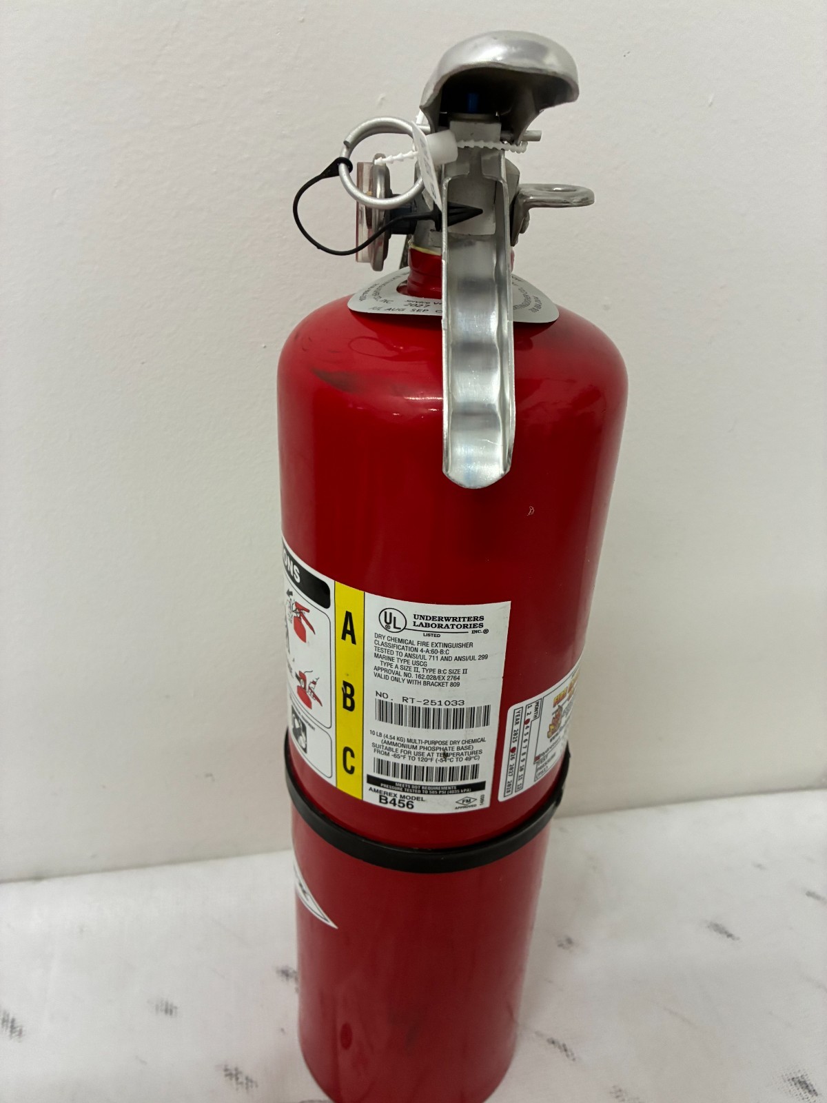 Amerex 10 lb ABC Fire Extinguisher B456 DOT 2026 Certified Hydro-Tested