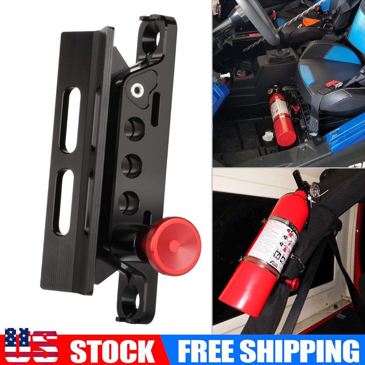 For Jeep JK UTV Car Roll Bar Fire Extinguisher Holder Mount Bracket Adjustable⚘