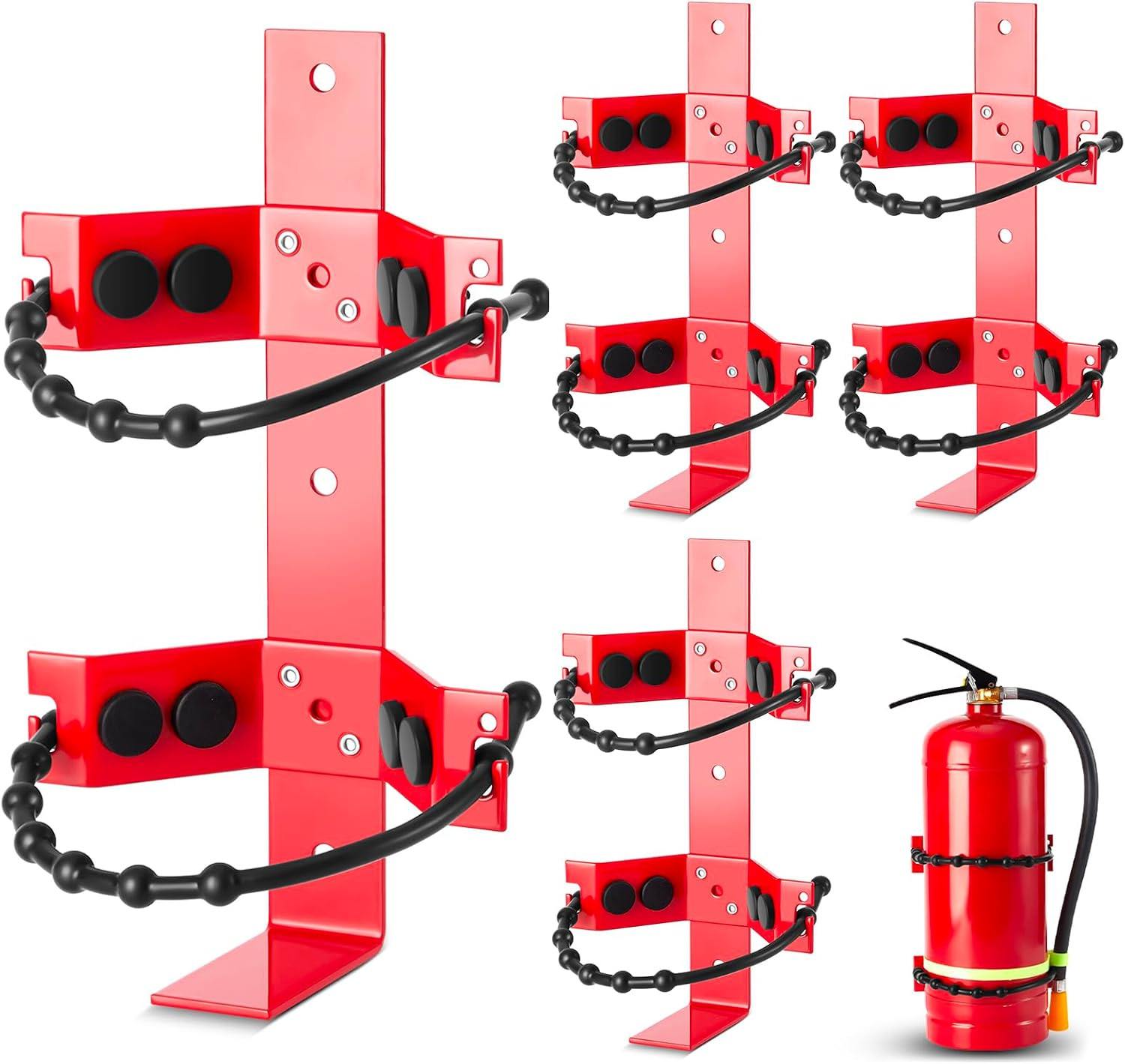 2 Pcs Fire Extinguisher Mount Bracket Adjustable, Supports up to 2.5 and 5Lb, He