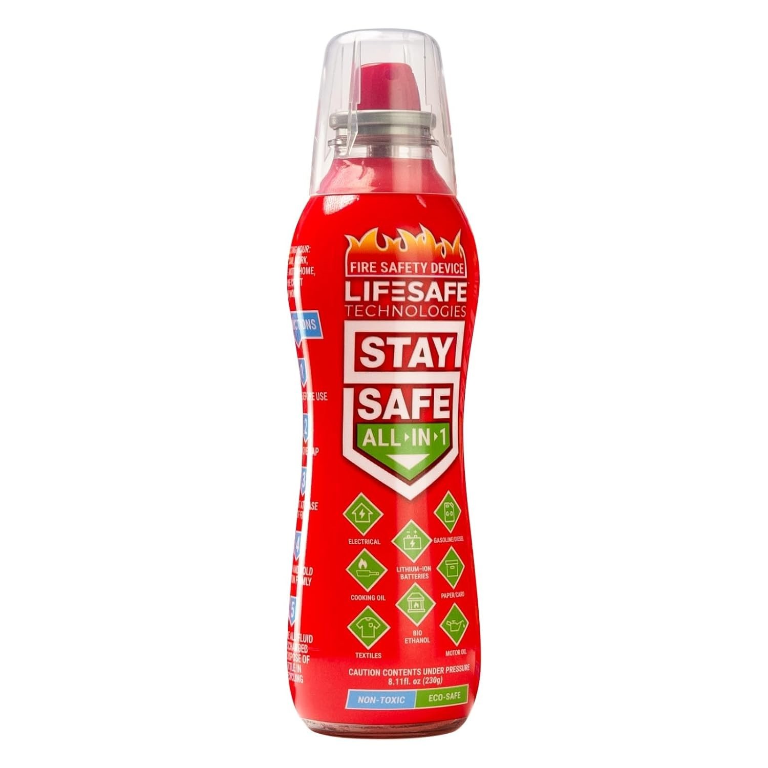 All-in-1 Non-Toxic Fire Extinguisher: Safe for Electrical and Lithium-Ion Fires