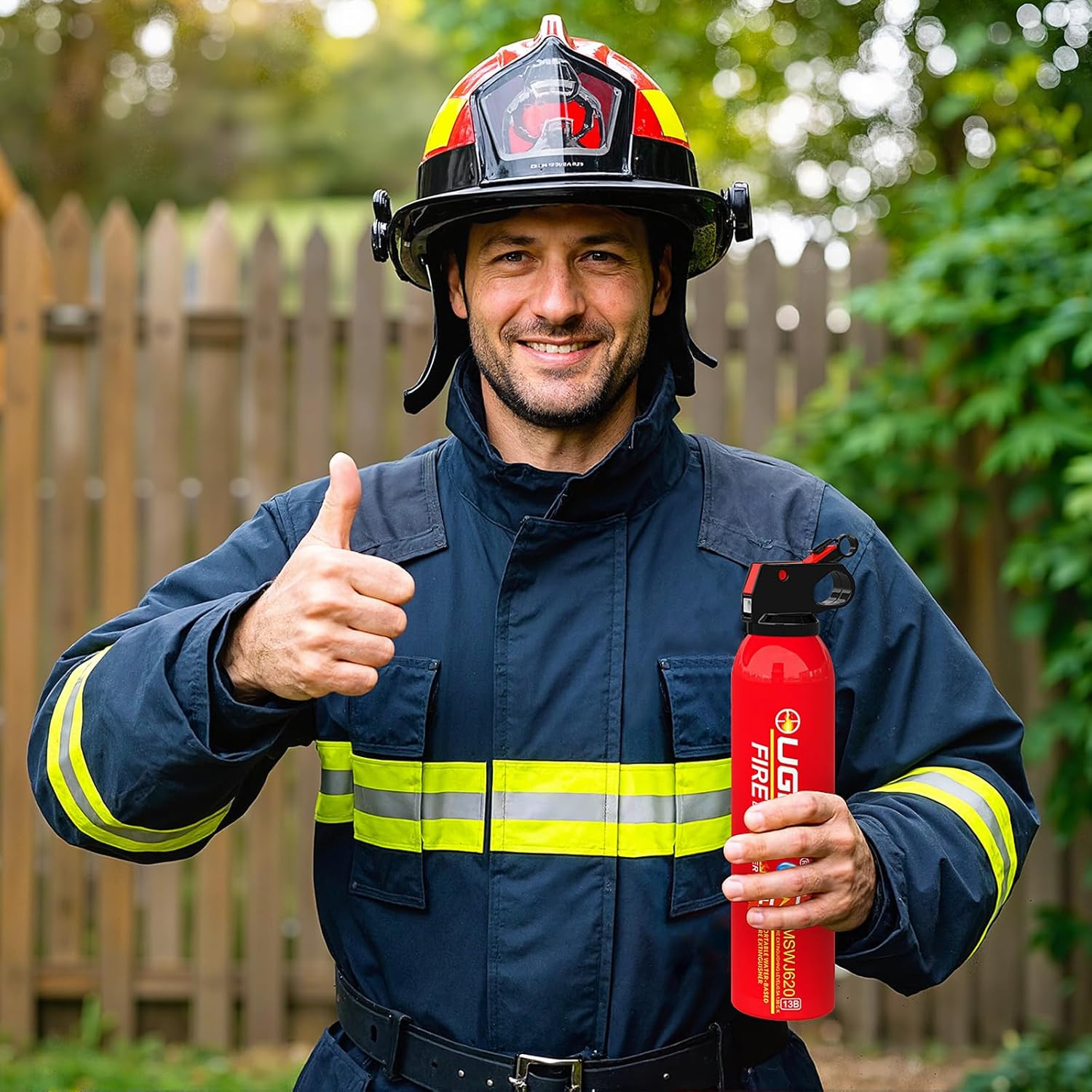 Small Portable Fire Extinguisher for Home and Kitchen, 21Oz Each, 1-Pack, Water-