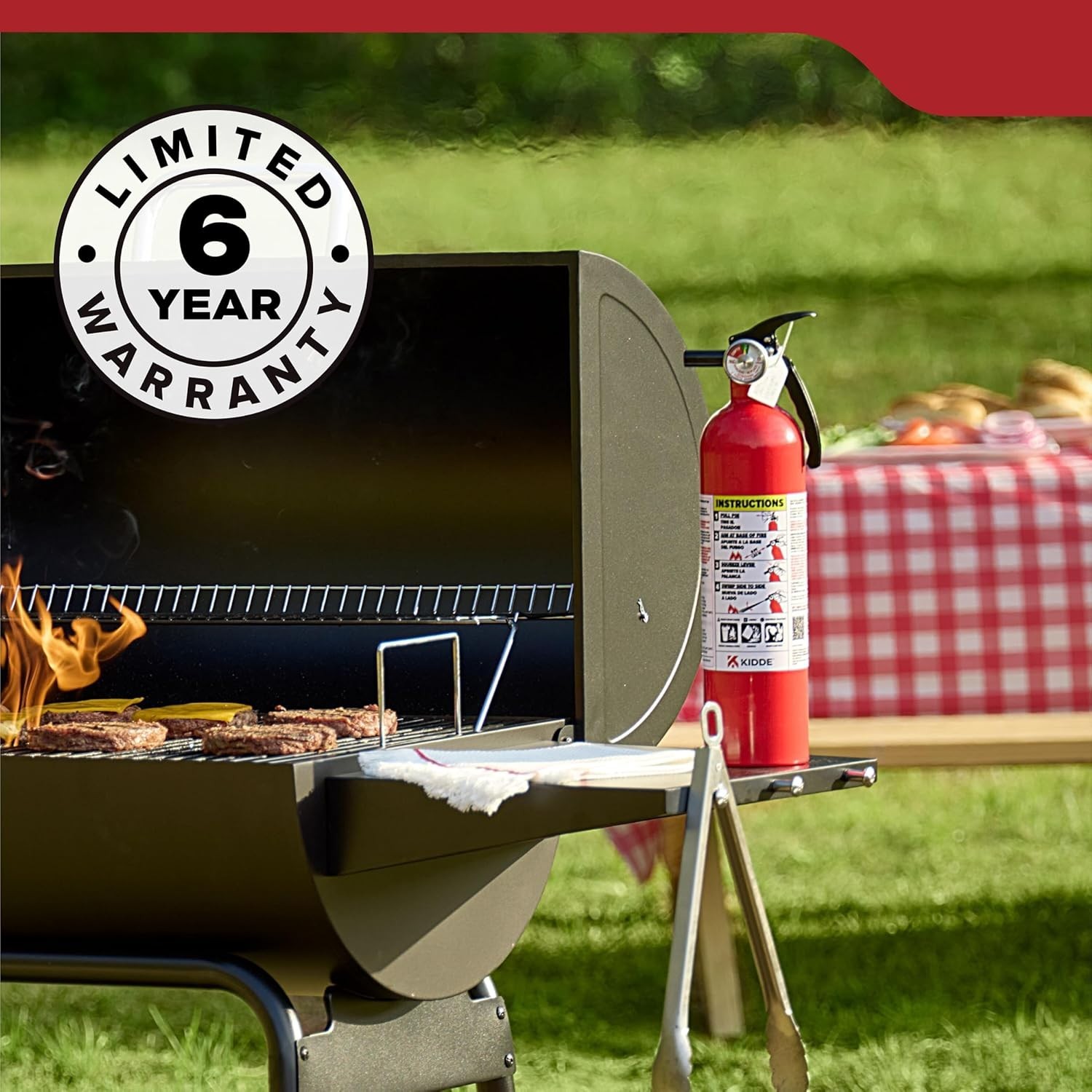 Effortless Protection: 1A10BC Wall Mount Fire Extinguisher in Sleek Red Aluminum