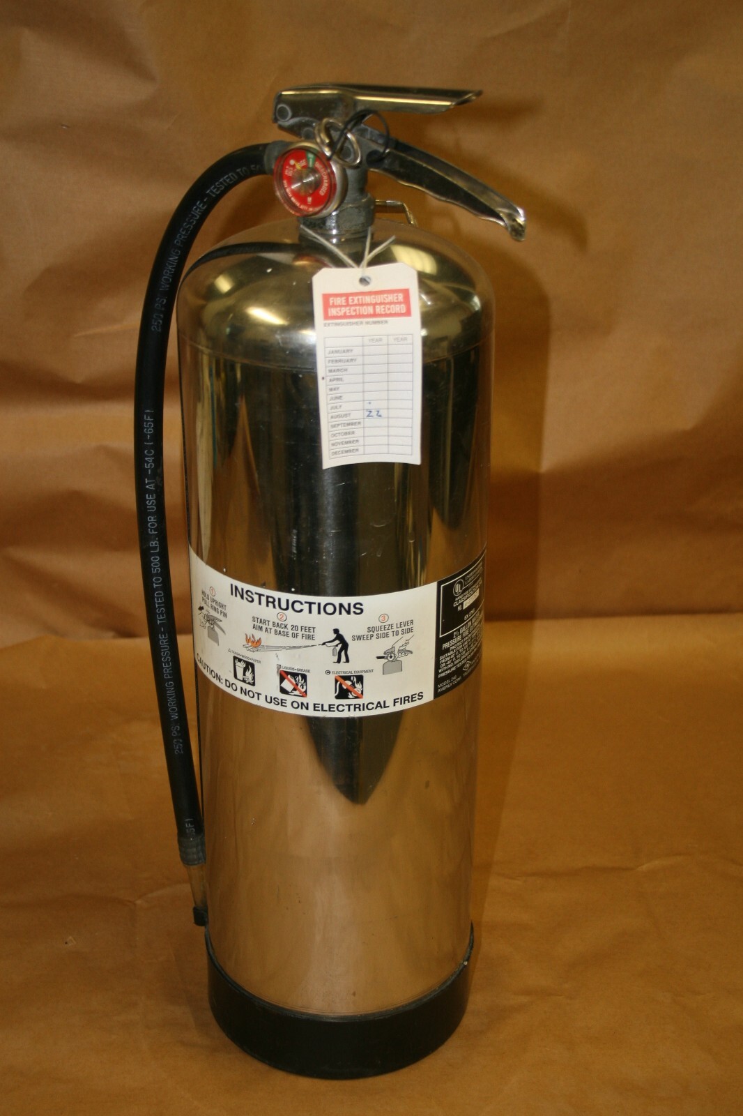 Amerex 2.5 Gallon WATER Refillable Fire Extinguisher Class 2-A Model 240