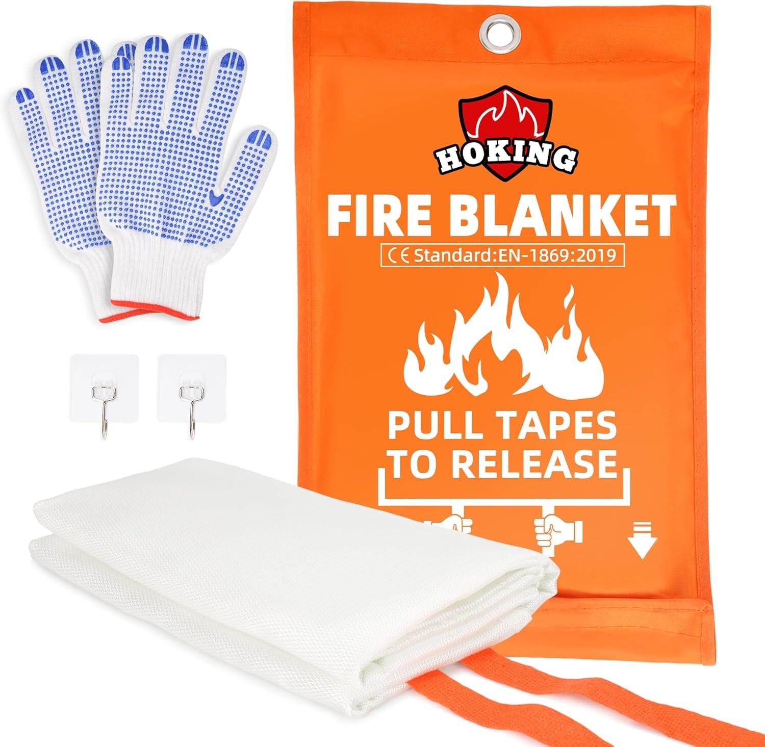 3 Fire Blanket 47″x47 for Home and Kitchen Emergency Fire Blankets Suppression