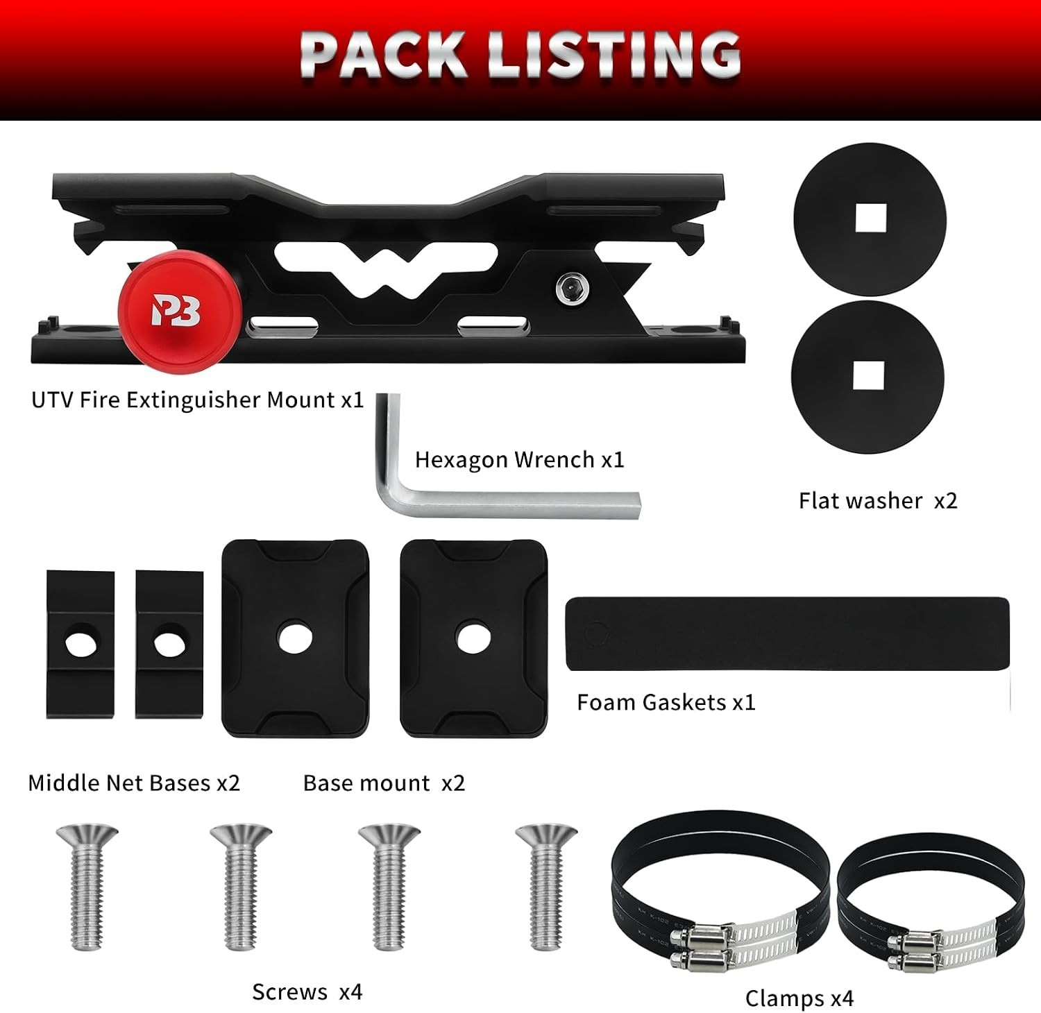 CNC Aluminum Quick Release Fire Extinguisher Mount Molle Panel, Fire Extinguishe