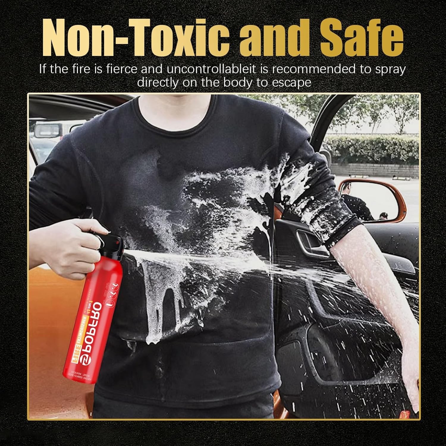 4 In1 Fire Extinguisher with Mount Fire Extinguishers for the House/Car/Kitchen.