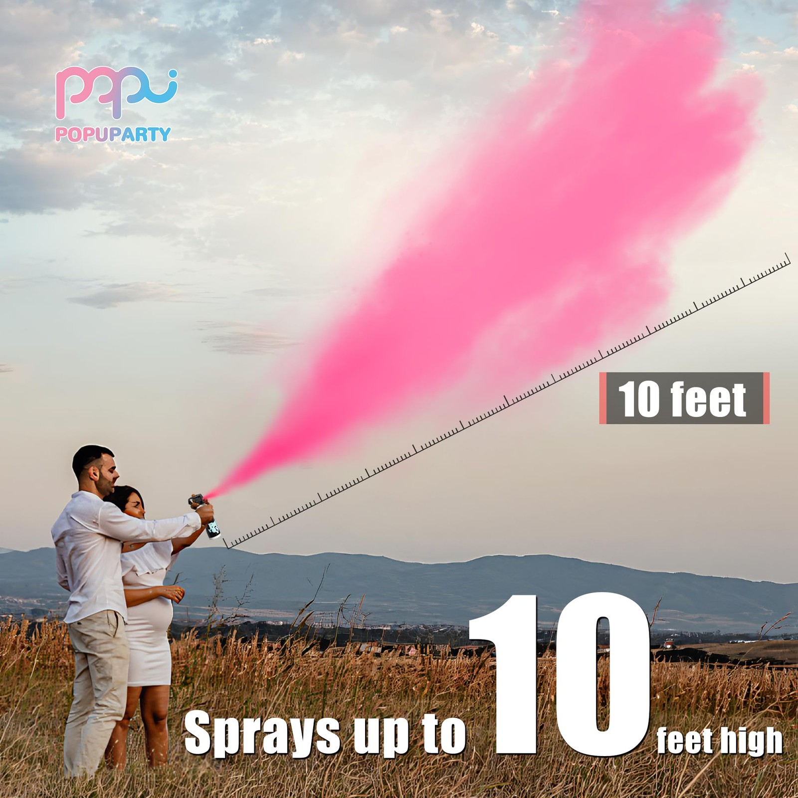 Gender Reveal Fire Extinguisher Color Blasters, 1 Pink Blaster, 1 Blue Blaster