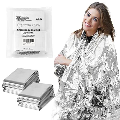 6x Mantas térmicas de emergencia para supervivencia, acampada, senderismo