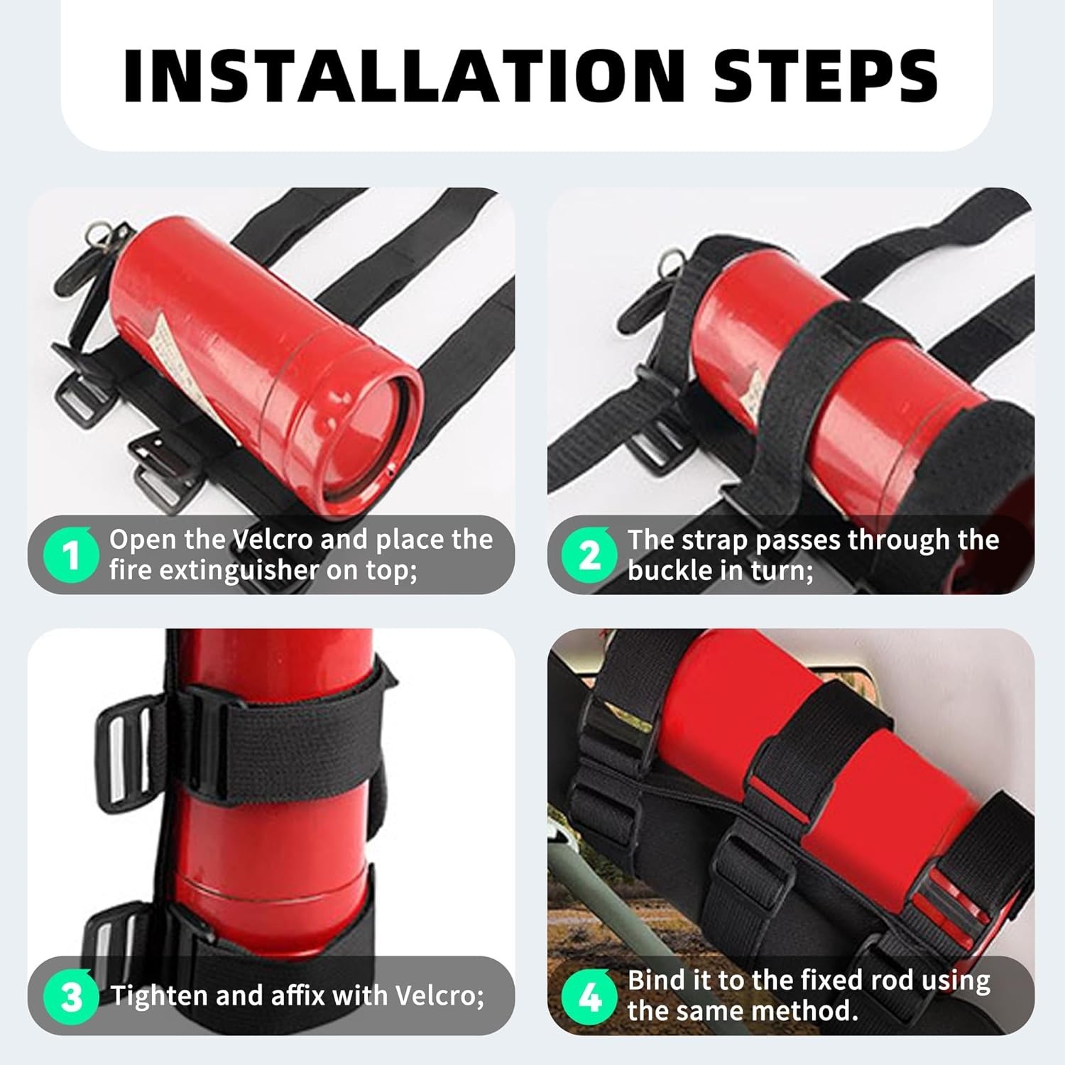 Car , Adjustable Offroad Vehicle Fire Extinguisher Mount Strap, Automotive Ro…