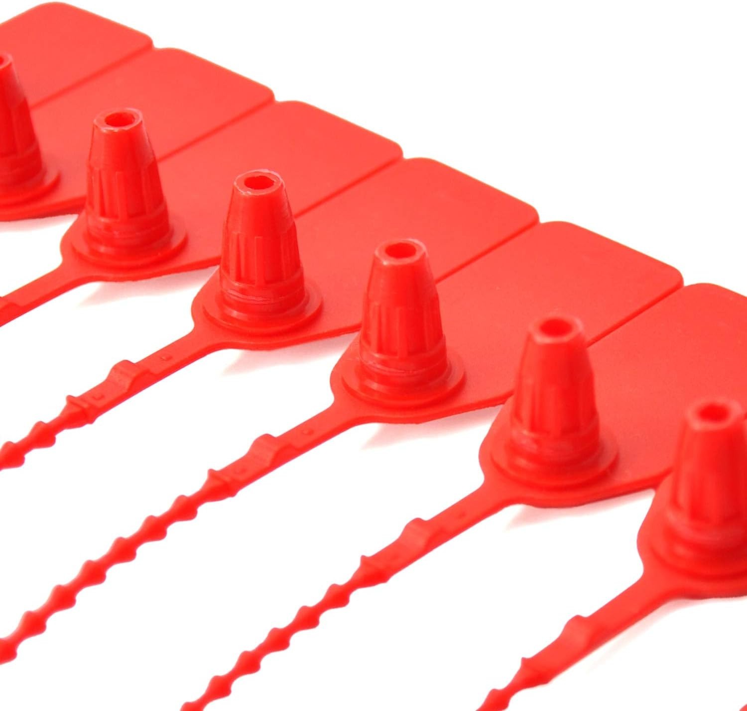 Durable 250mm Red Self-Locking Tamper Seals – 100 Count for Total Security