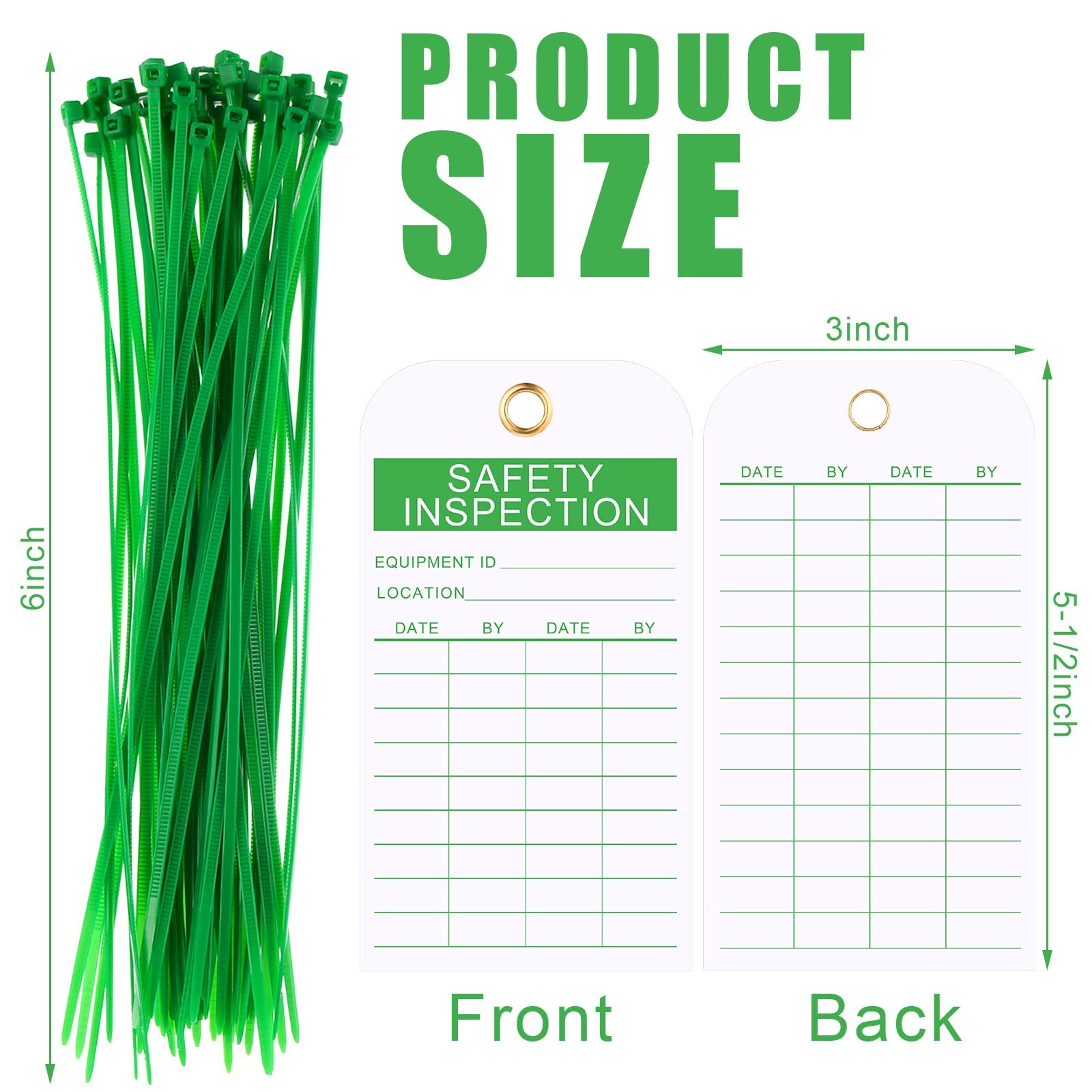 50 Pack Safety Inspection Tag Accident Prevention Tag Fire Extinguisher Tags …