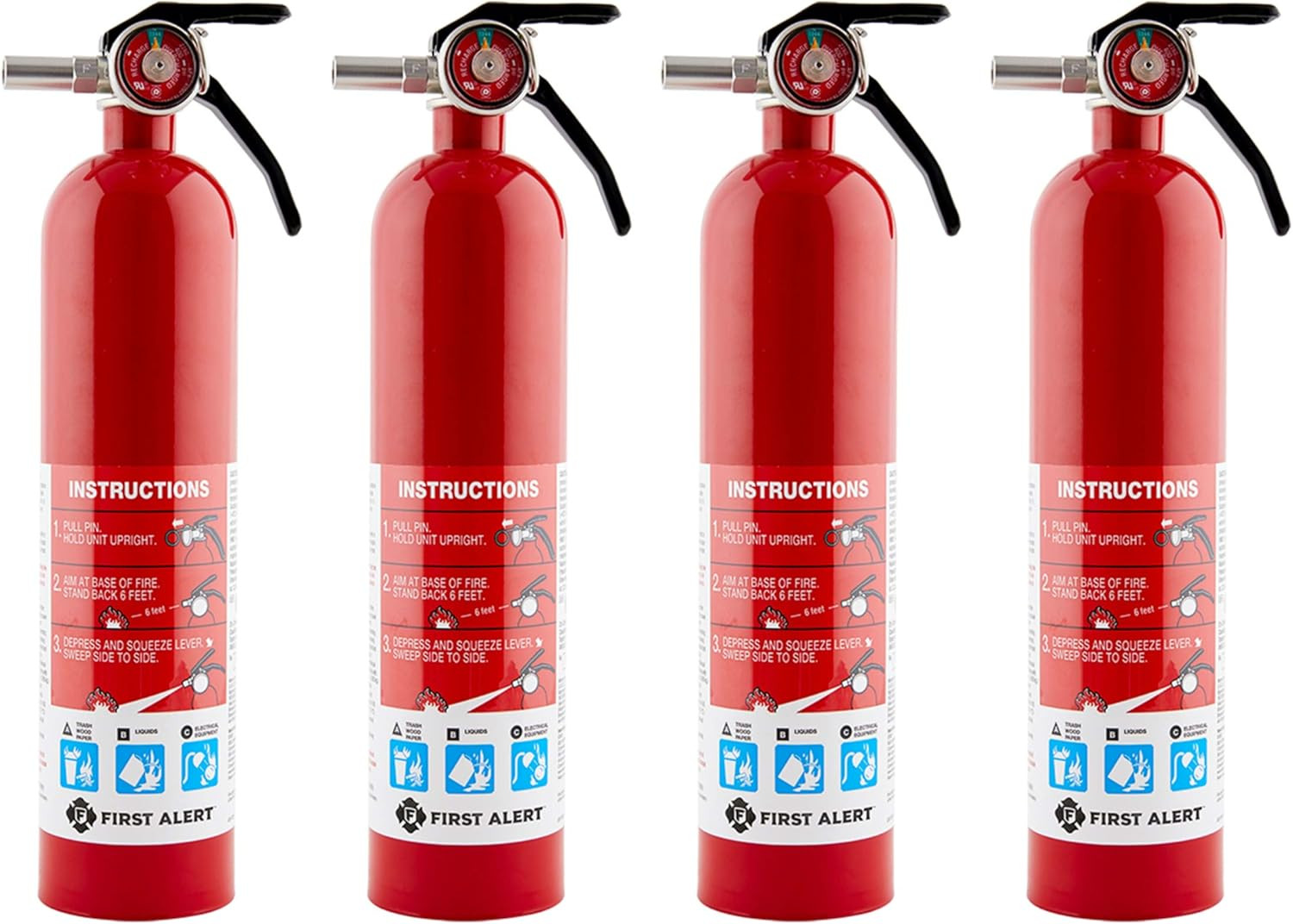 Fire Extinguisher for Home, Standard Rechargeable Compliance Unit, UL RATED 1-A: