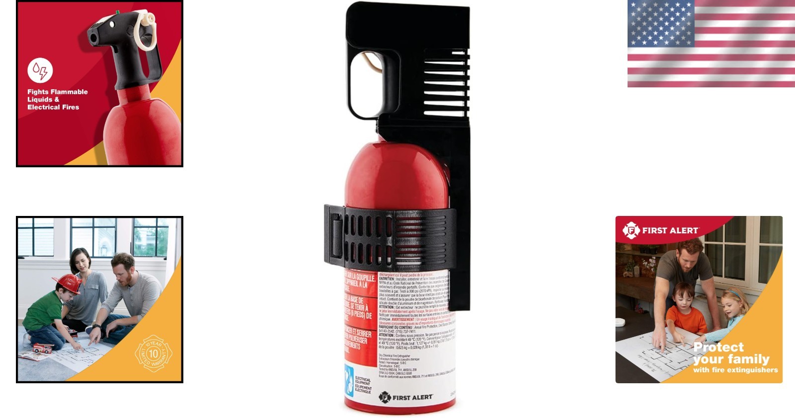 Small Car Fire Extinguisher with Mounting Bracket*//