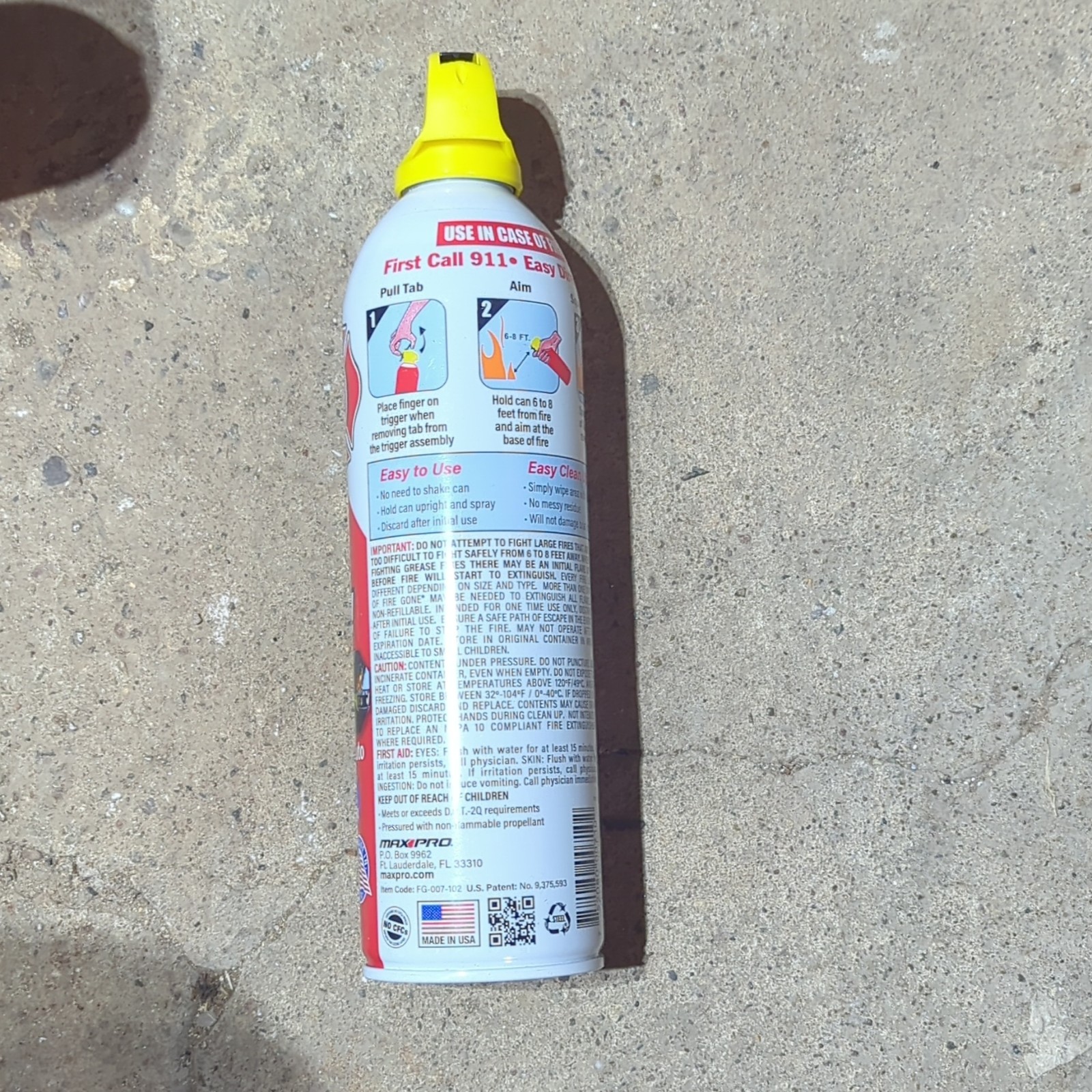 2 of Fire Gone Fire Suppressant Stop Fire Fast! FG-007-102 Exp 05/26