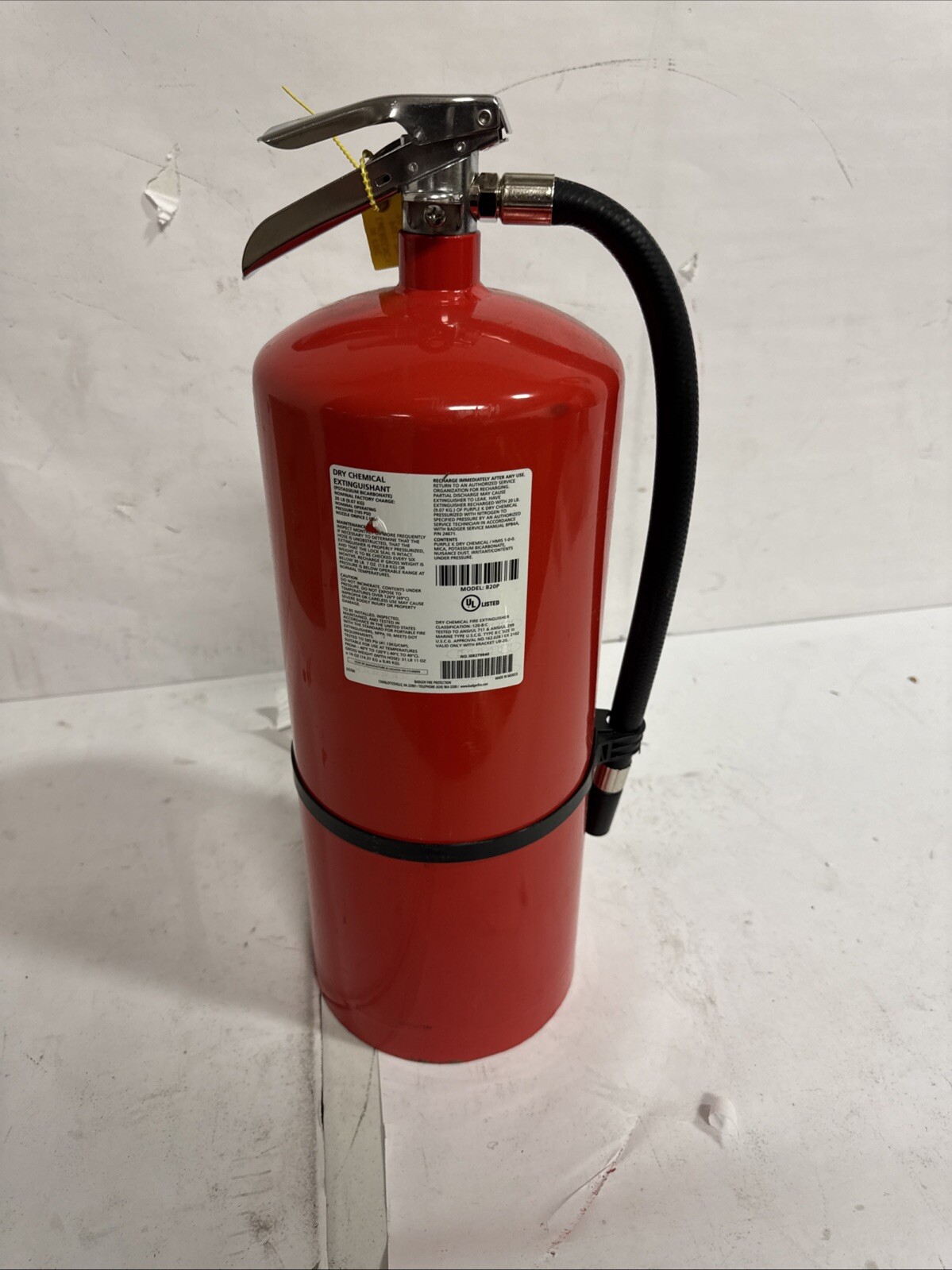 BADGER B20P-HF Fire Extinguisher,Steel,Red