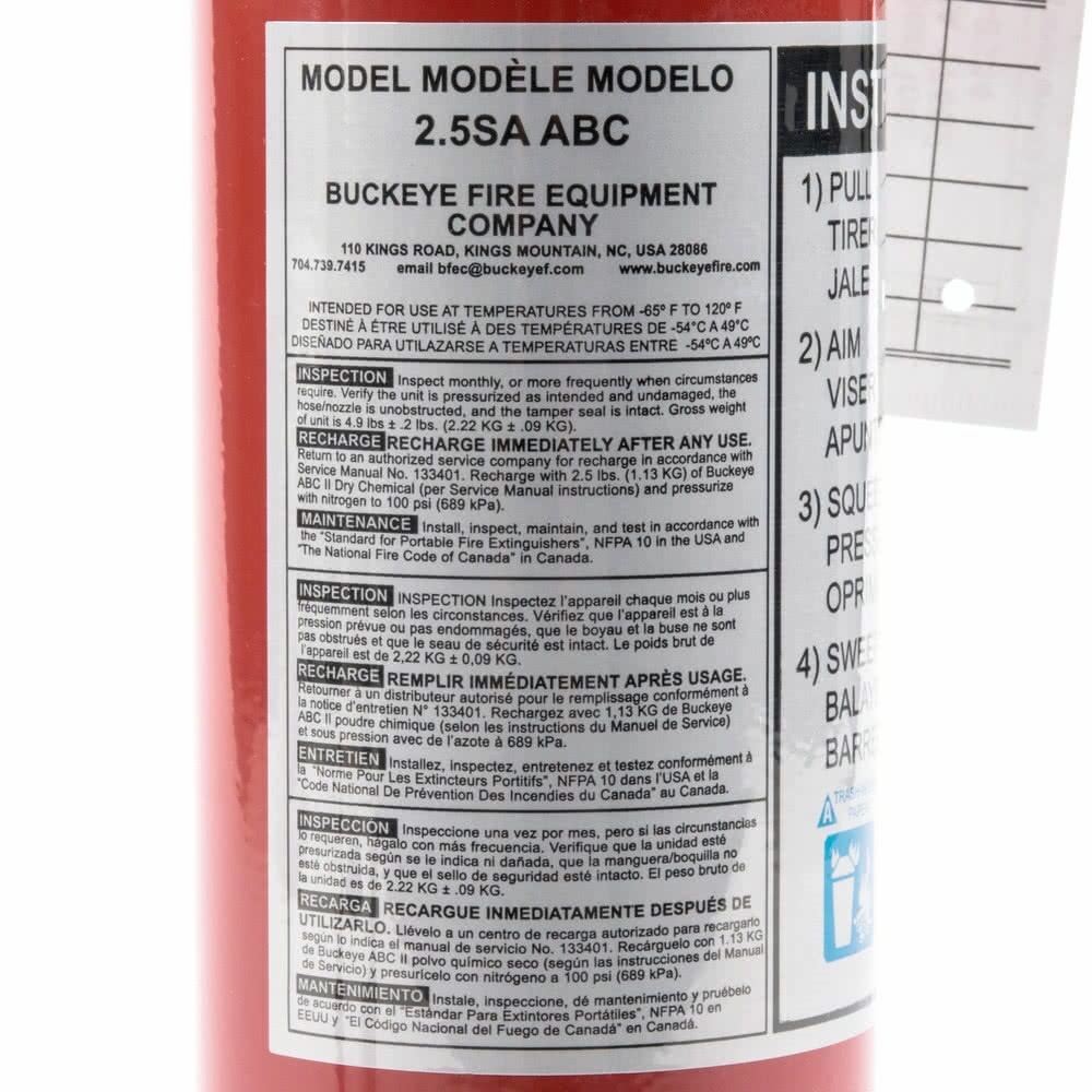 4X 2.5 Lb Fire Extinguisher ABC Dry Chemical Rechargeable DOT Vehicle Bracket UL
