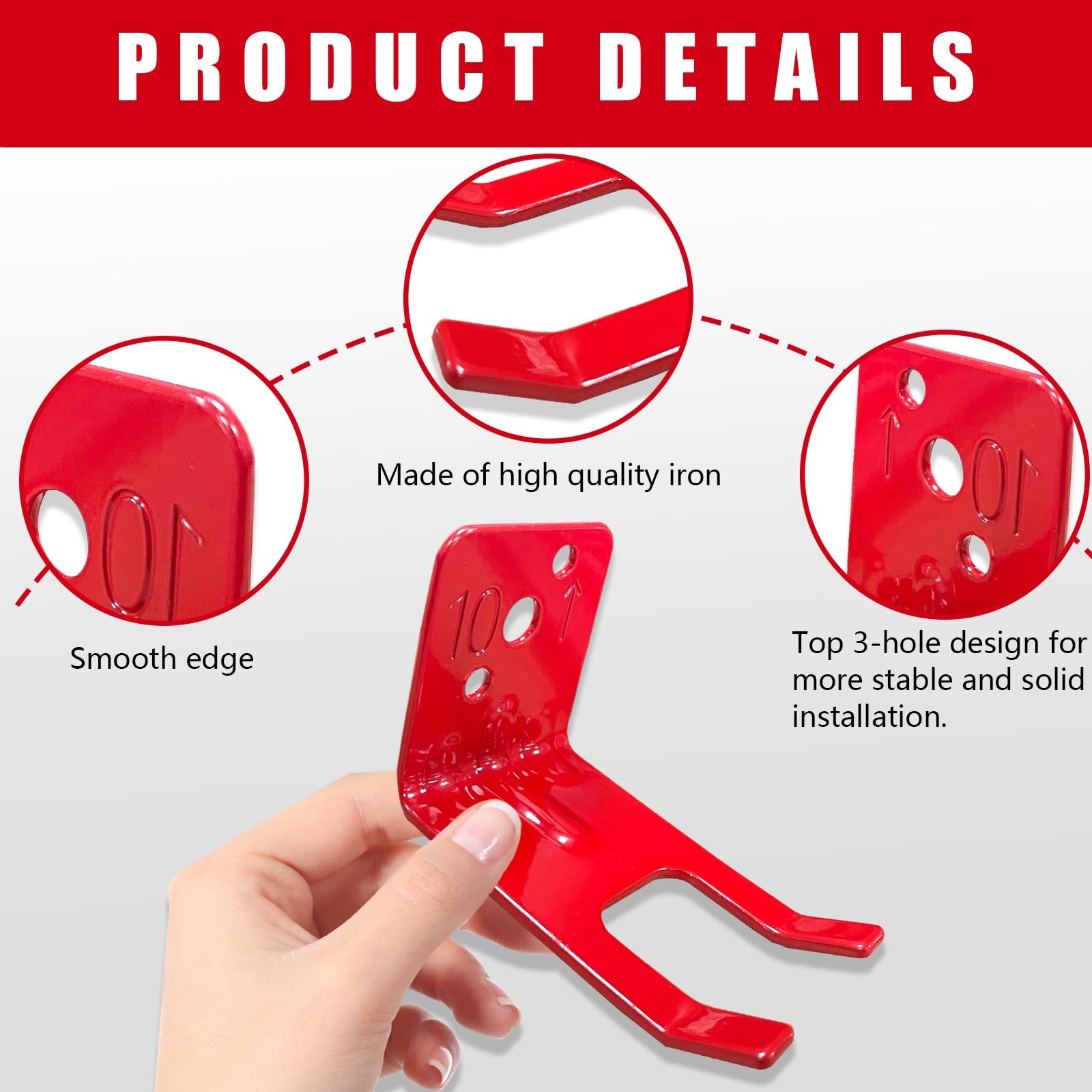 4 PCS Universal Fire Extinguisher Bracket Fork Style Hanger 5lb-13lb Tank