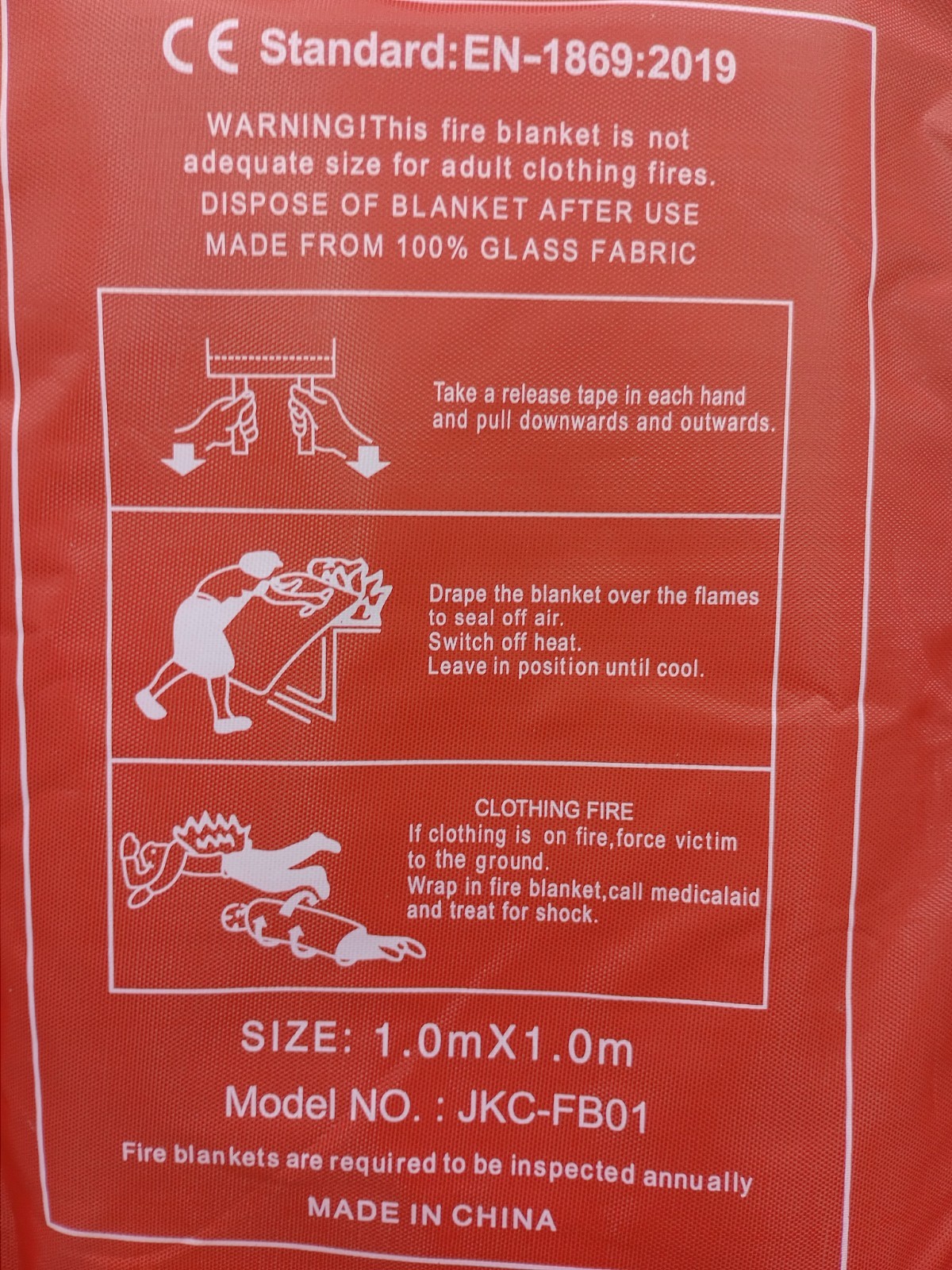 Emergency Fire Blanket For Home & Kitchen, Fire pits, BBQ – 2 Pack 39in X 39in