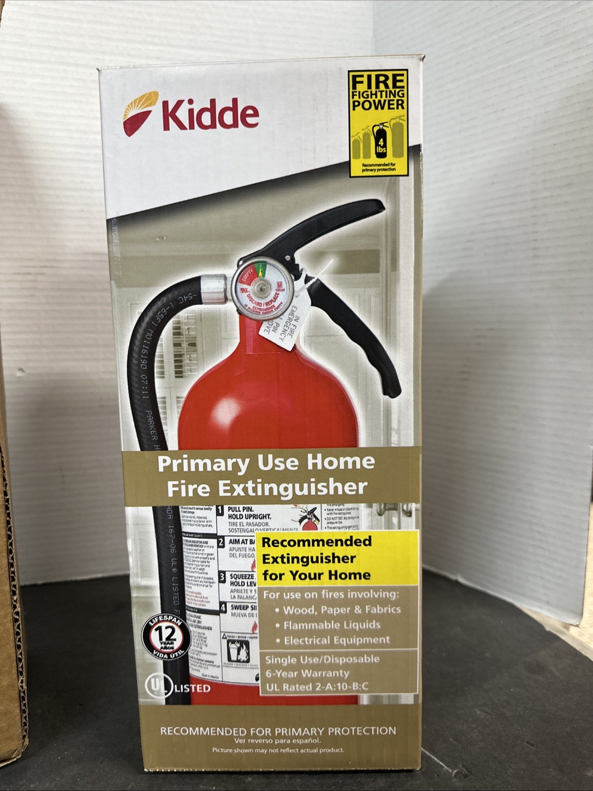 NEW Kidde Primary Use Home Fire Extinguisher 4lbs