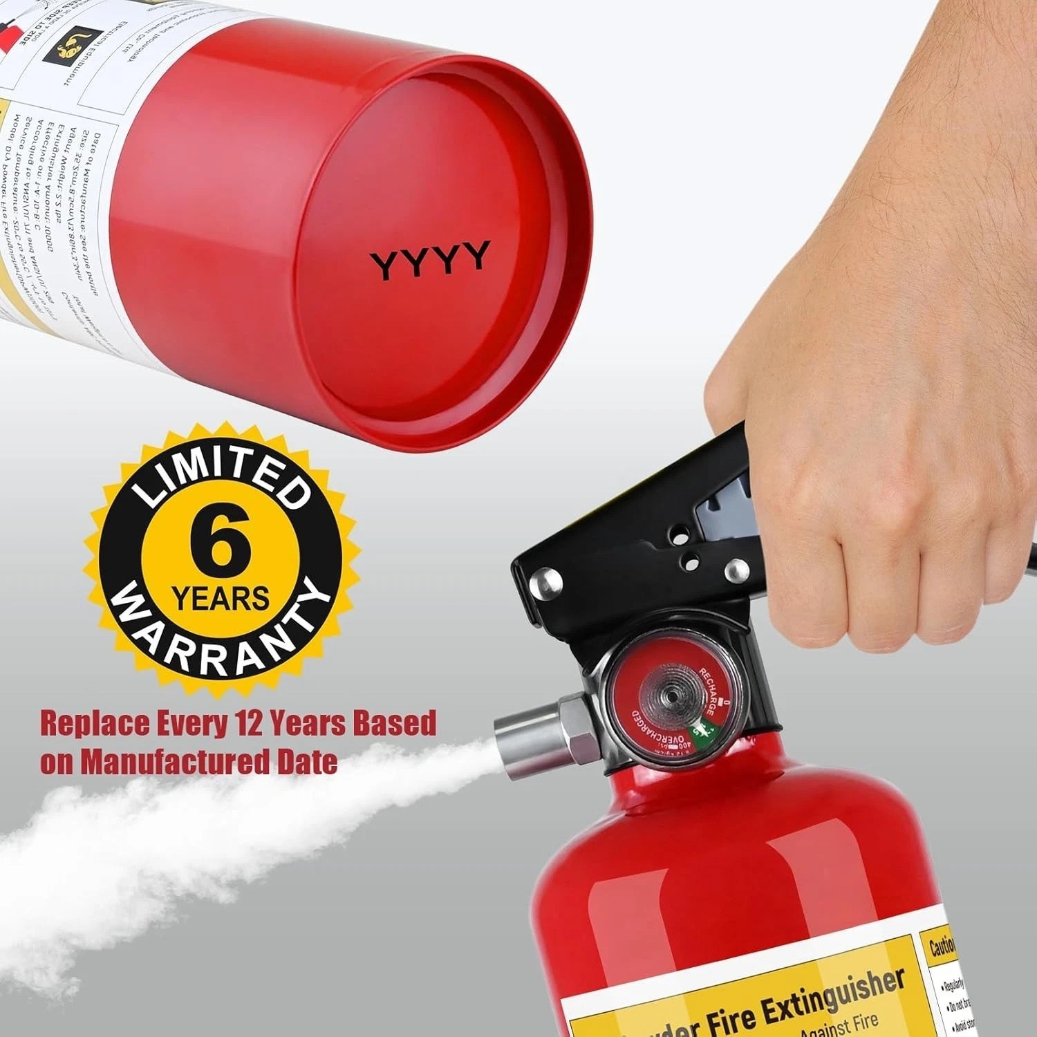 ABC Fire Extinguisher for Home – 2.2lb, Dry Powder Fire Extinguisher, 1A:10-B…