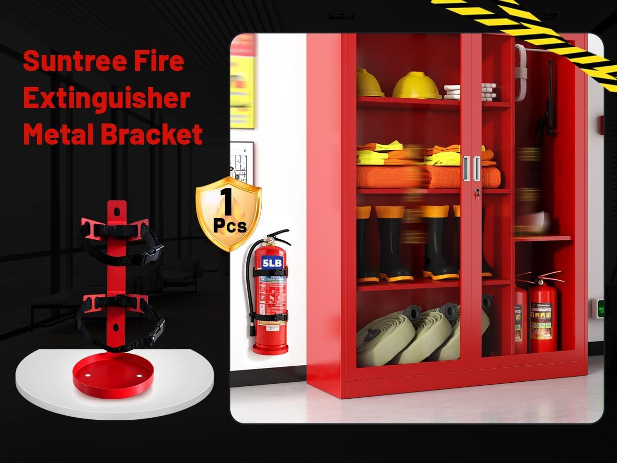 Fire Extinguisher Wall Mount Bracket, Heavy Duty Quick Release Metal Holder for