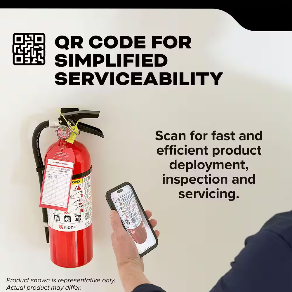 Kidde Commercial-Grade Fire Extinguisher, Rechargeable for Office, Schools 4 Lbs