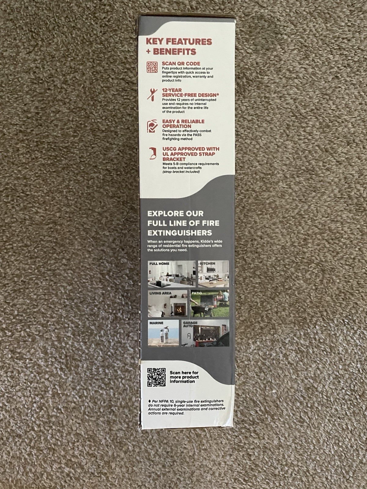 TWO PACK Kidde FA110G Multipurpose Home Fire Extinguishers 2.5lbs