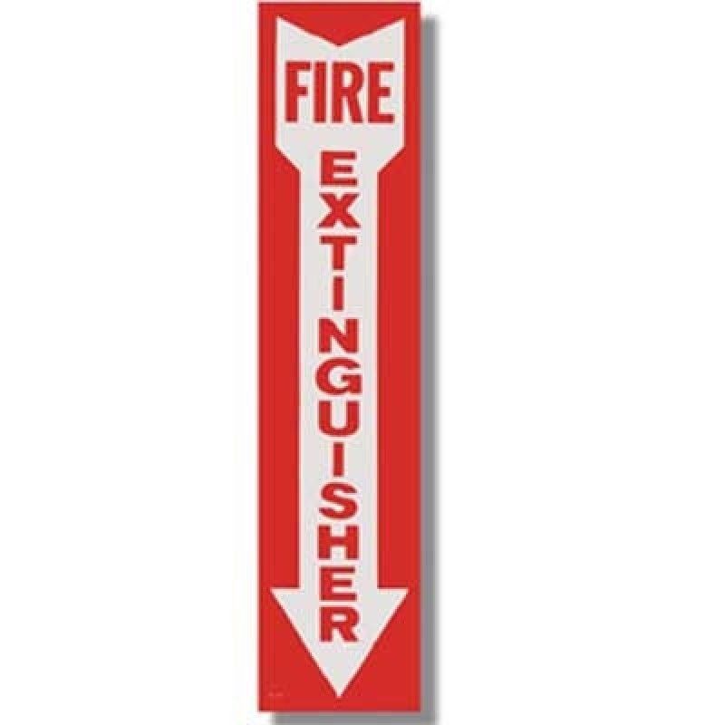 🔥🧯(1-SIGN) 4″ X 18 SELF-ADHESIVE VINYL “FIRE EXTINGUISHER ARROW” SIGN…NEW