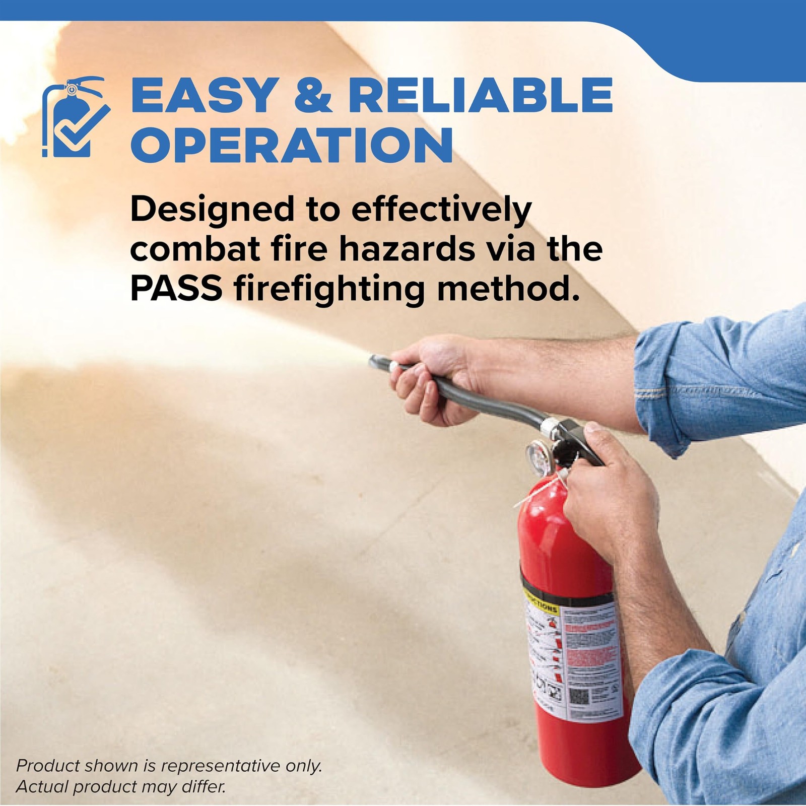 Kidde Marine Fire Extinguisher 2-A:10-B:C Single Use Boat Safety Home White