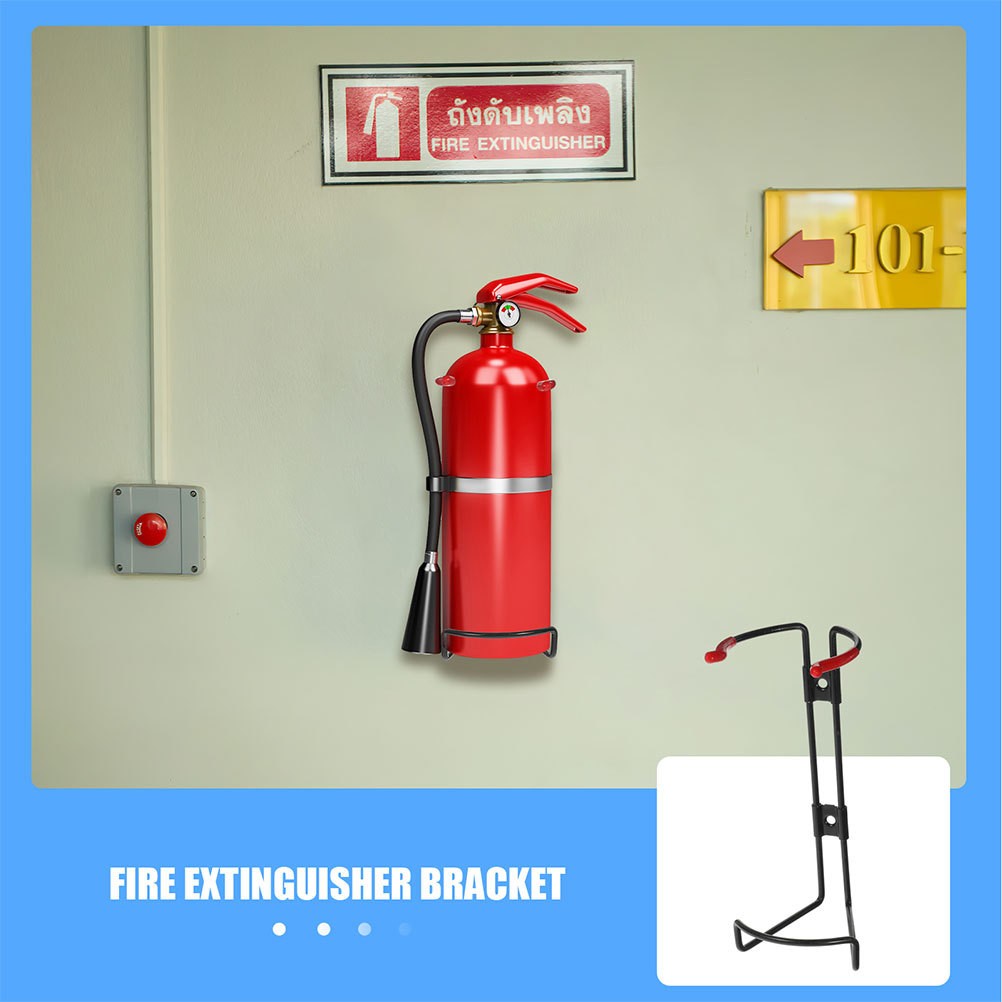 2 Pcs Steel Fire Extinguisher Bracket Metal Mounts Brackets Wall