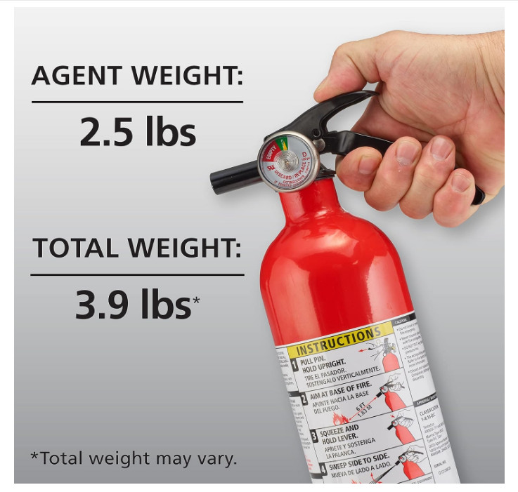 Kidde Fire Extinguisher for Home, 1-A:10-B,Red, 4 Pack with Bracket