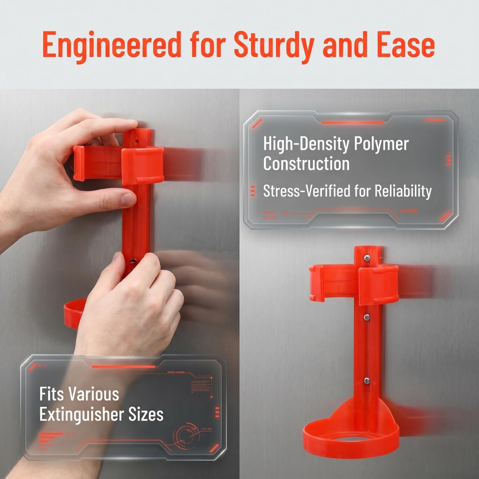 Fire Extinguisher Mount Wall Bracket Holder 7.28×3.54×3.54 Inch Plastic Rack